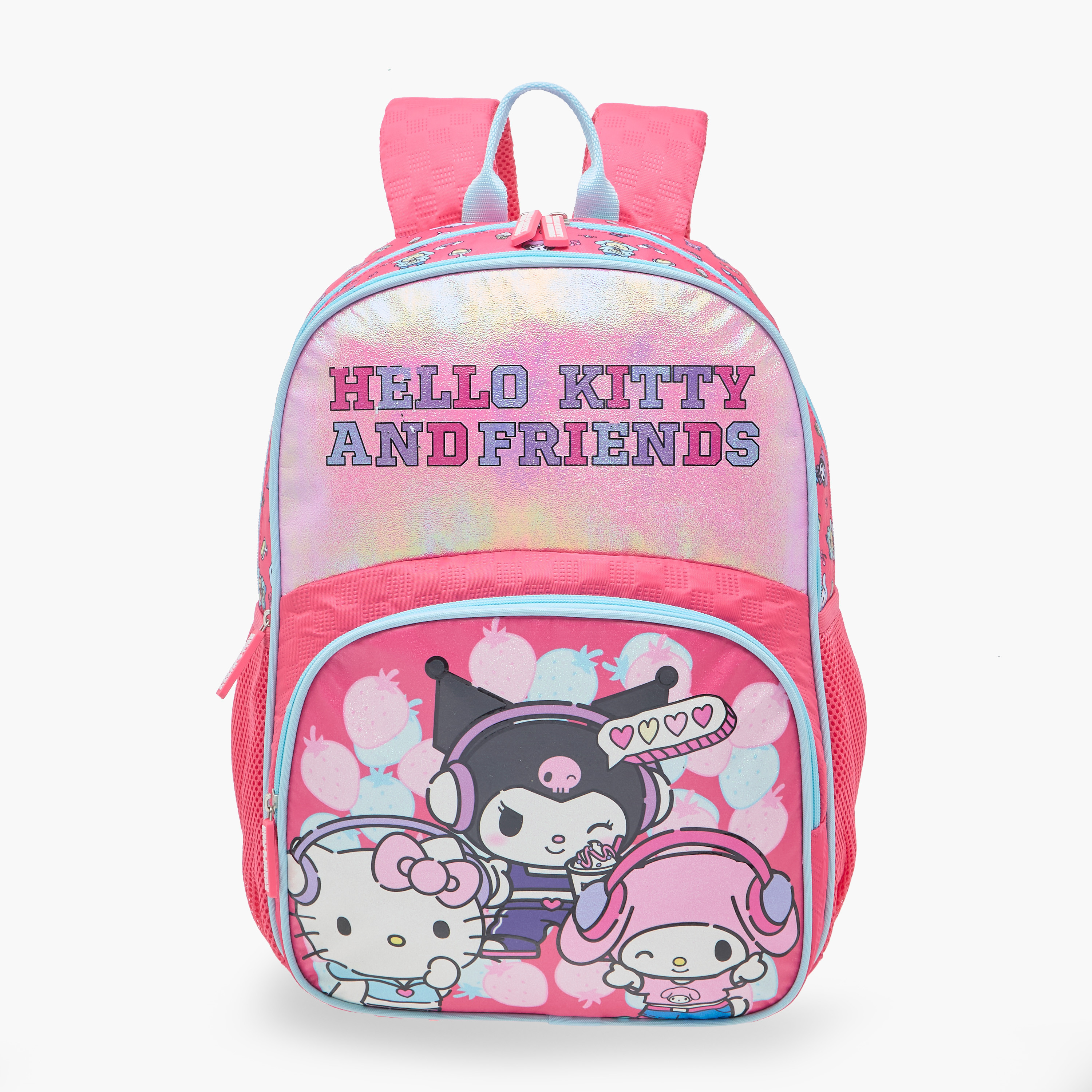 شنطة ظهر بطبعات هالو كيتي والأصدقاء وحمالات كتف قابلة للتعديل وسحاب إغلاق-school-bagsandbackpacks-backpacks-image-1