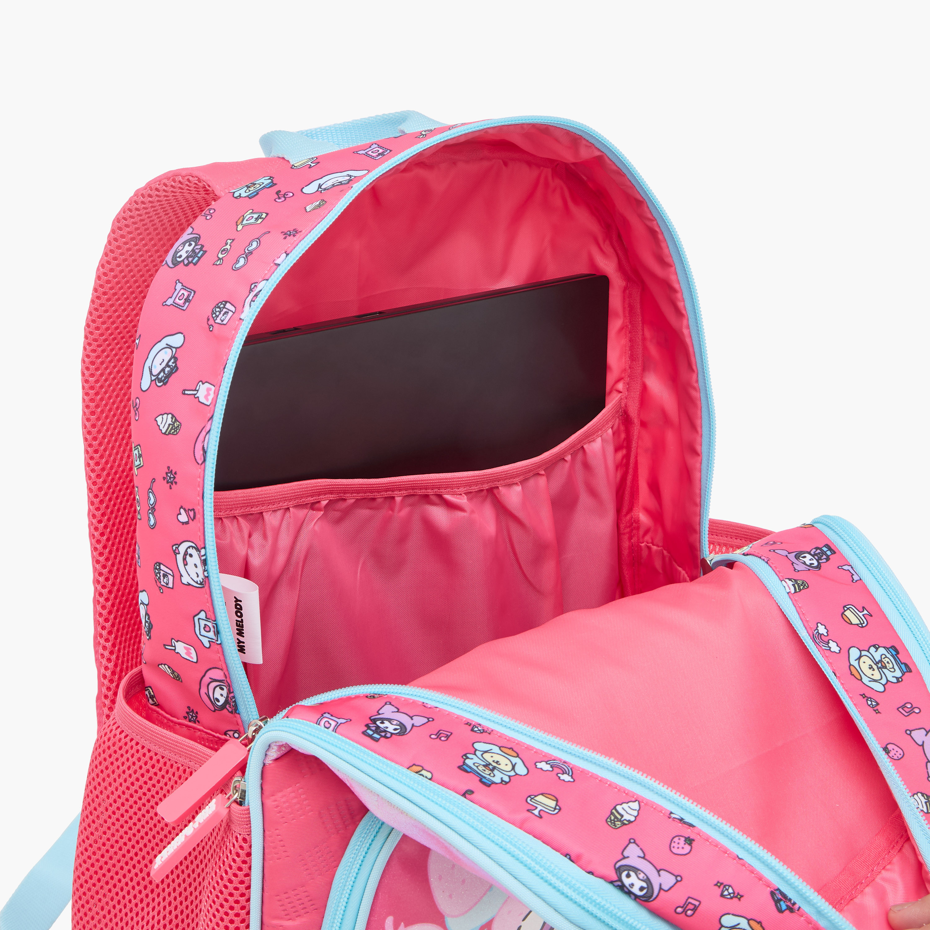 شنطة ظهر بطبعات هالو كيتي والأصدقاء وحمالات كتف قابلة للتعديل وسحاب إغلاق-school-bagsandbackpacks-backpacks-image-12