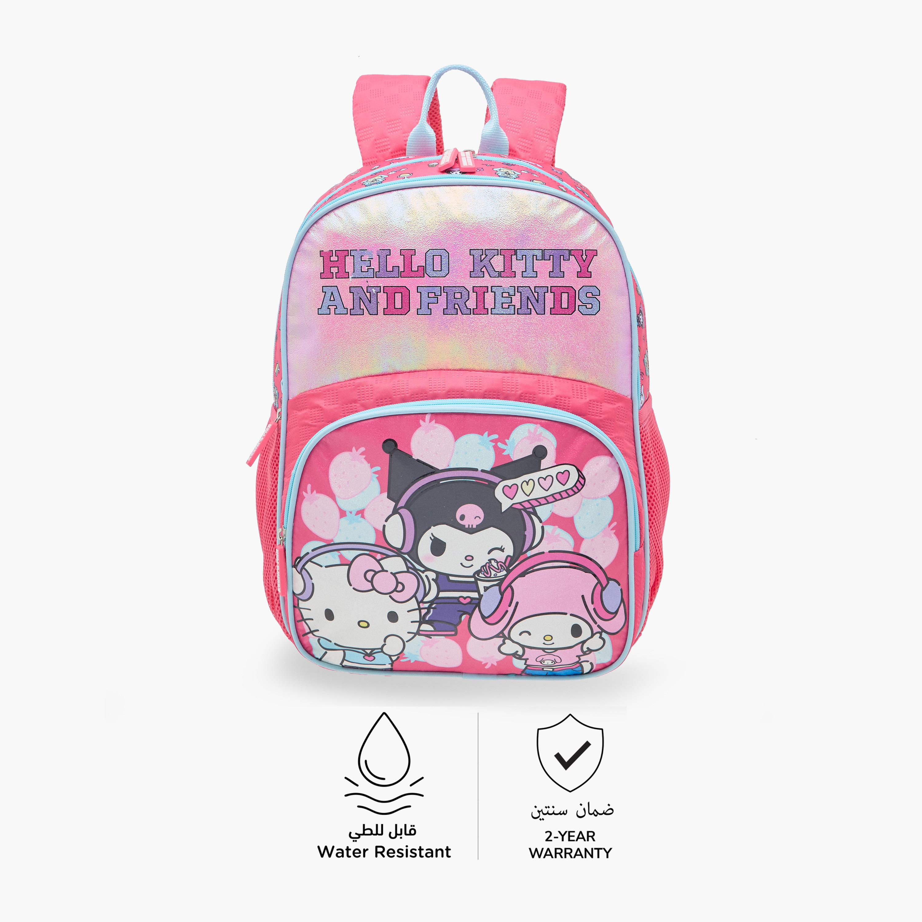 شنطة ظهر بطبعات هالو كيتي والأصدقاء وحمالات كتف قابلة للتعديل وسحاب إغلاق-school-bagsandbackpacks-backpacks-image-6