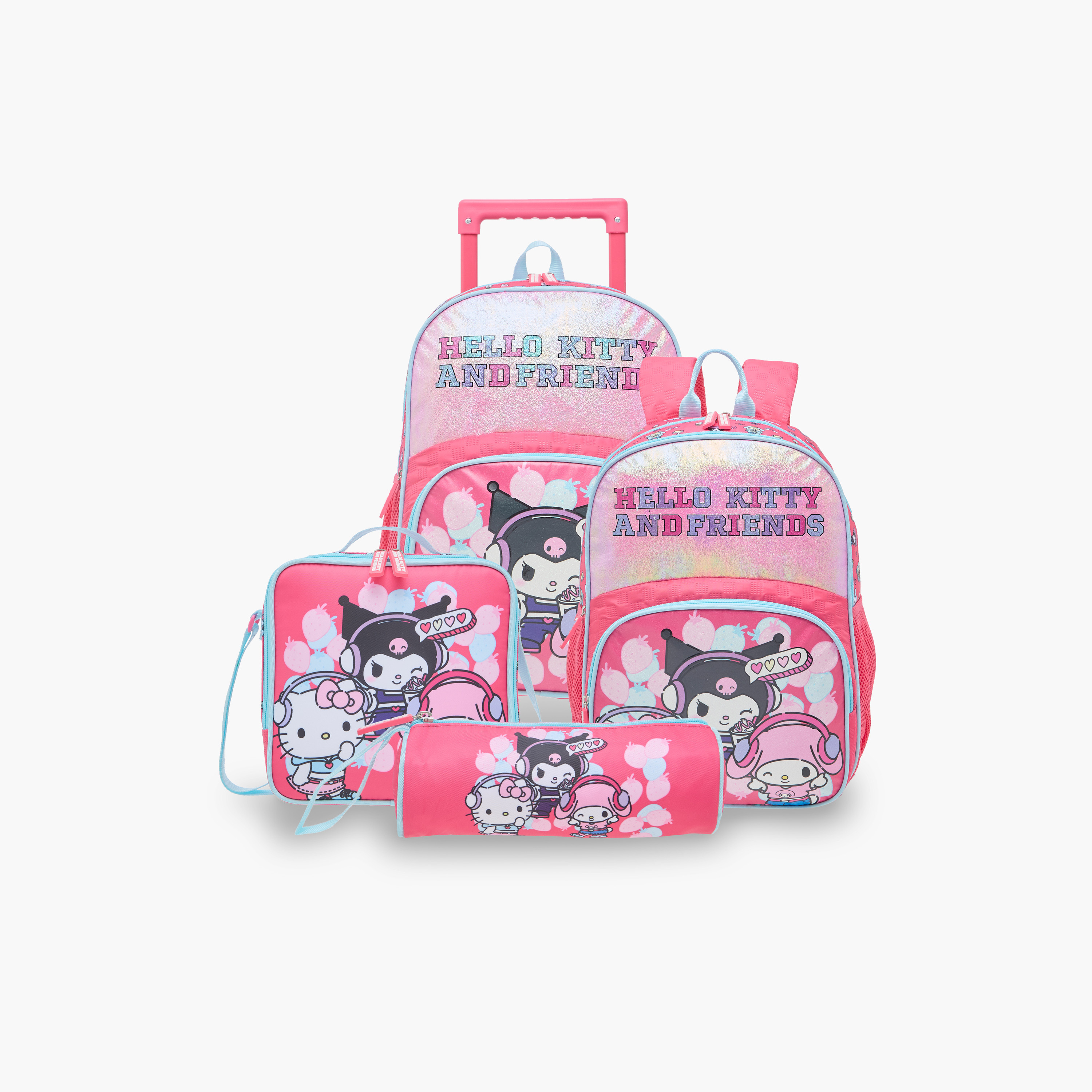 Hello Kitty Printed Trolley Bag for Girls 5-8 Years with Water Resistant Fabric-school-bagsandbackpacks-trolleybags-image-18