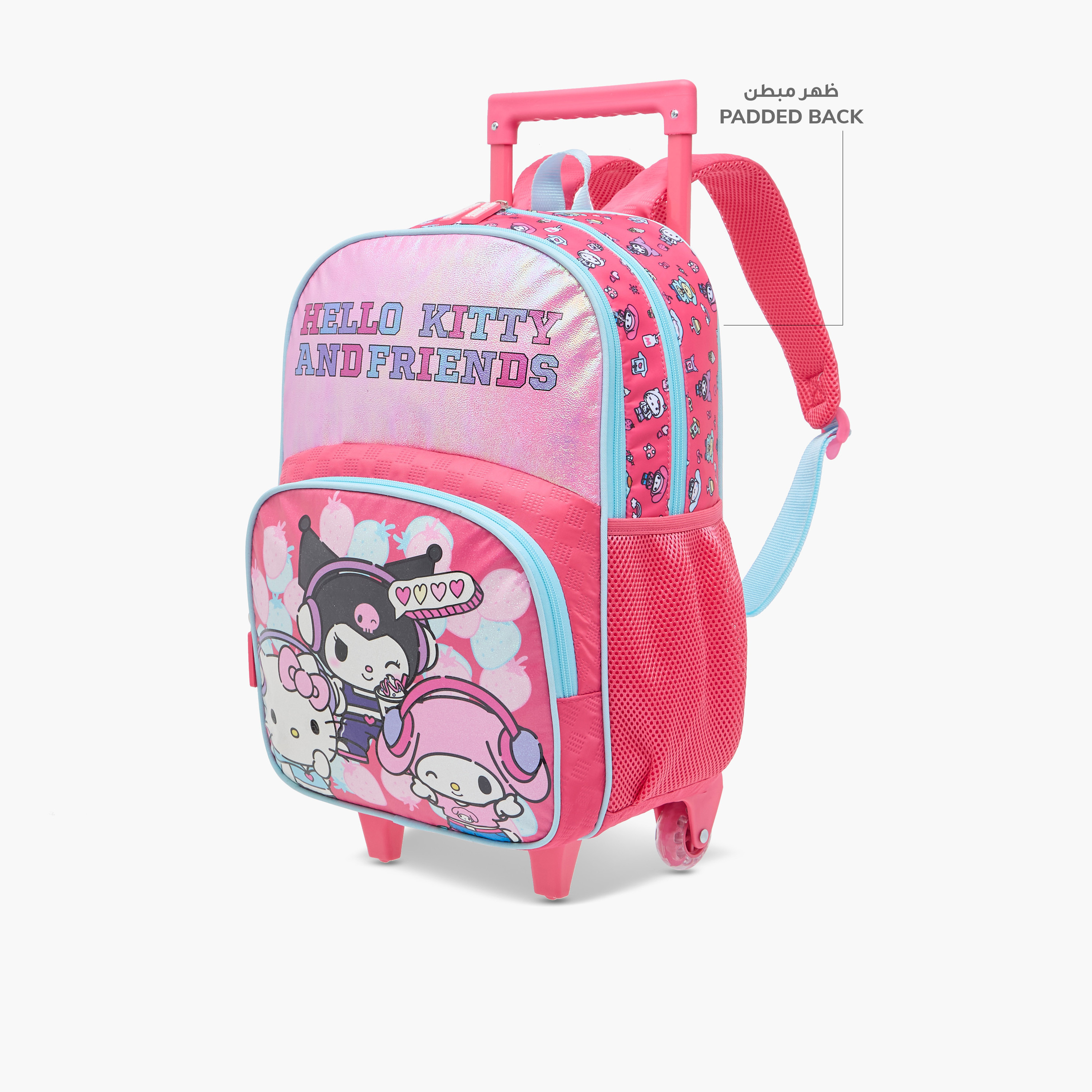 Hello Kitty Printed Trolley Bag for Girls 5-8 Years with Water Resistant Fabric-school-bagsandbackpacks-trolleybags-image-8