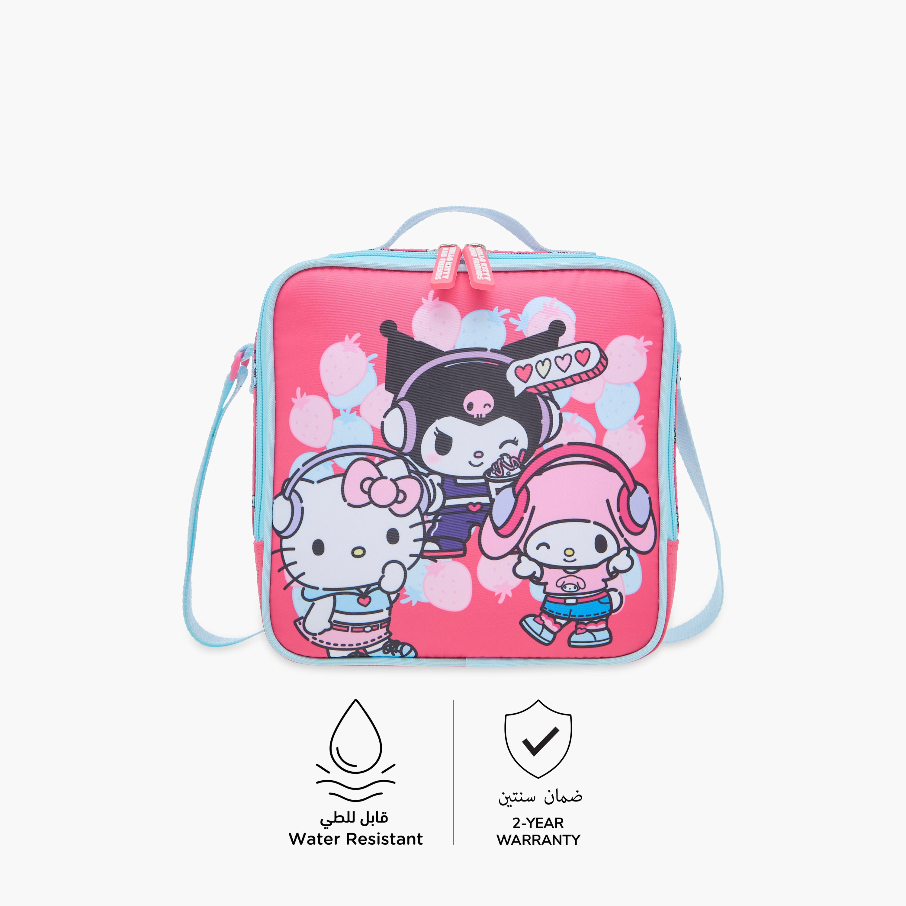 Hello Kitty and Friends Print Lunch Bag with Zip Closure-school-lunchessentials-lunchbags-image-4