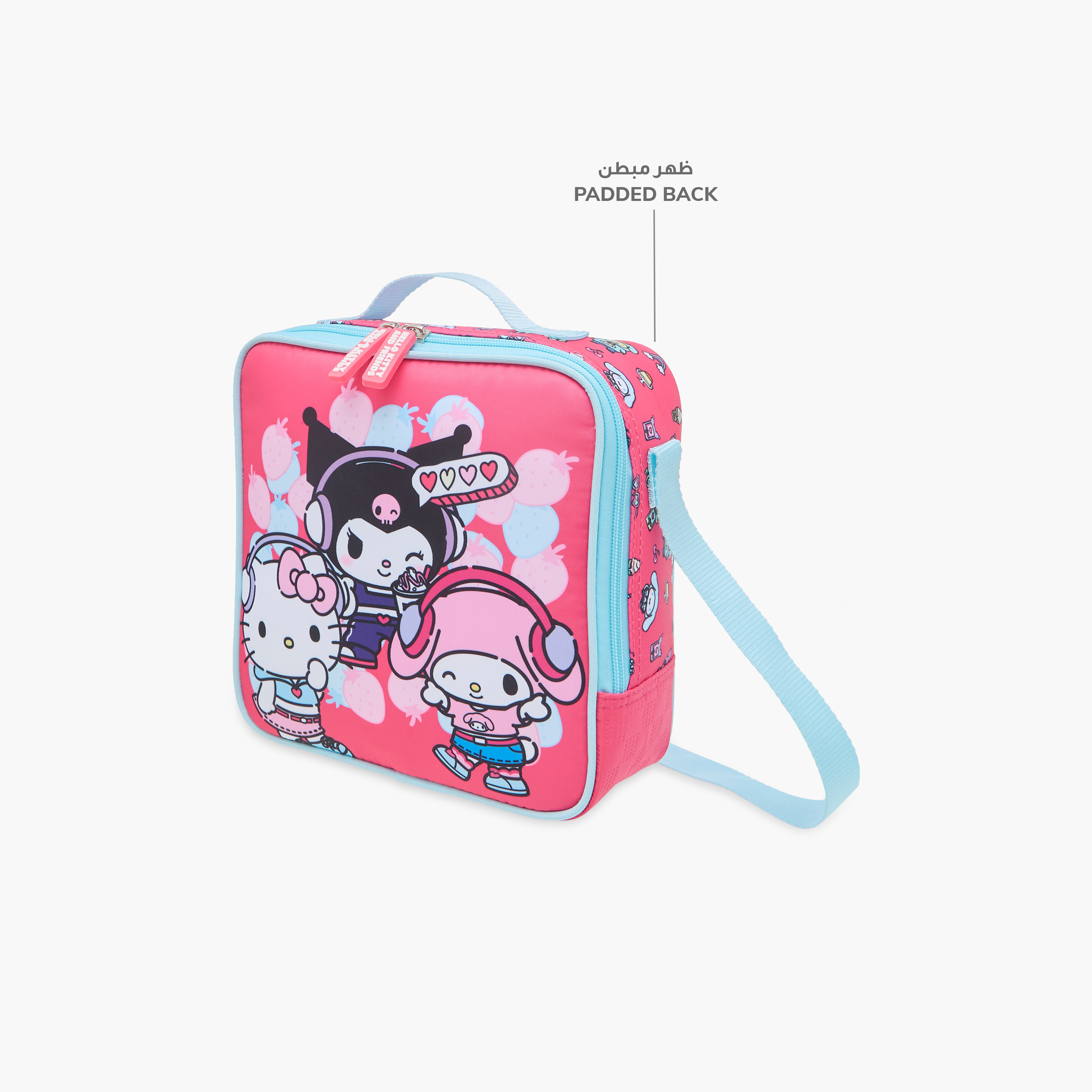 Hello Kitty and Friends Print Lunch Bag with Zip Closure-school-lunchessentials-lunchbags-image-6