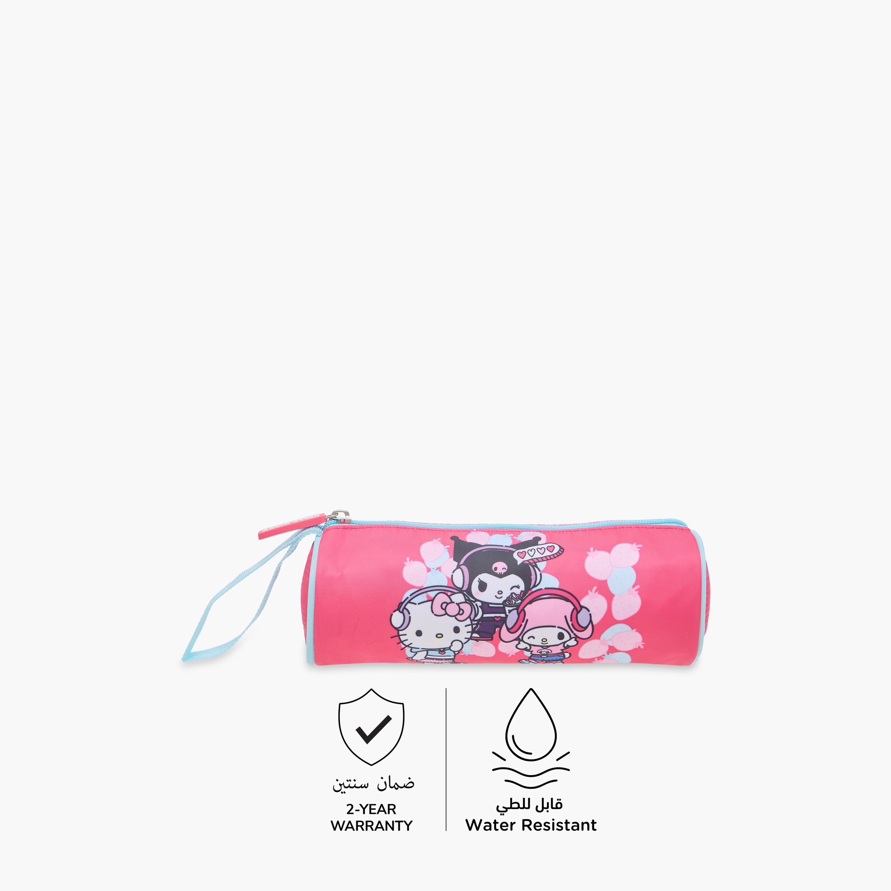 مقلمة بطبعات هالو كيتي وسحاب إغلاق-school-stationery-pencilcases-image-4