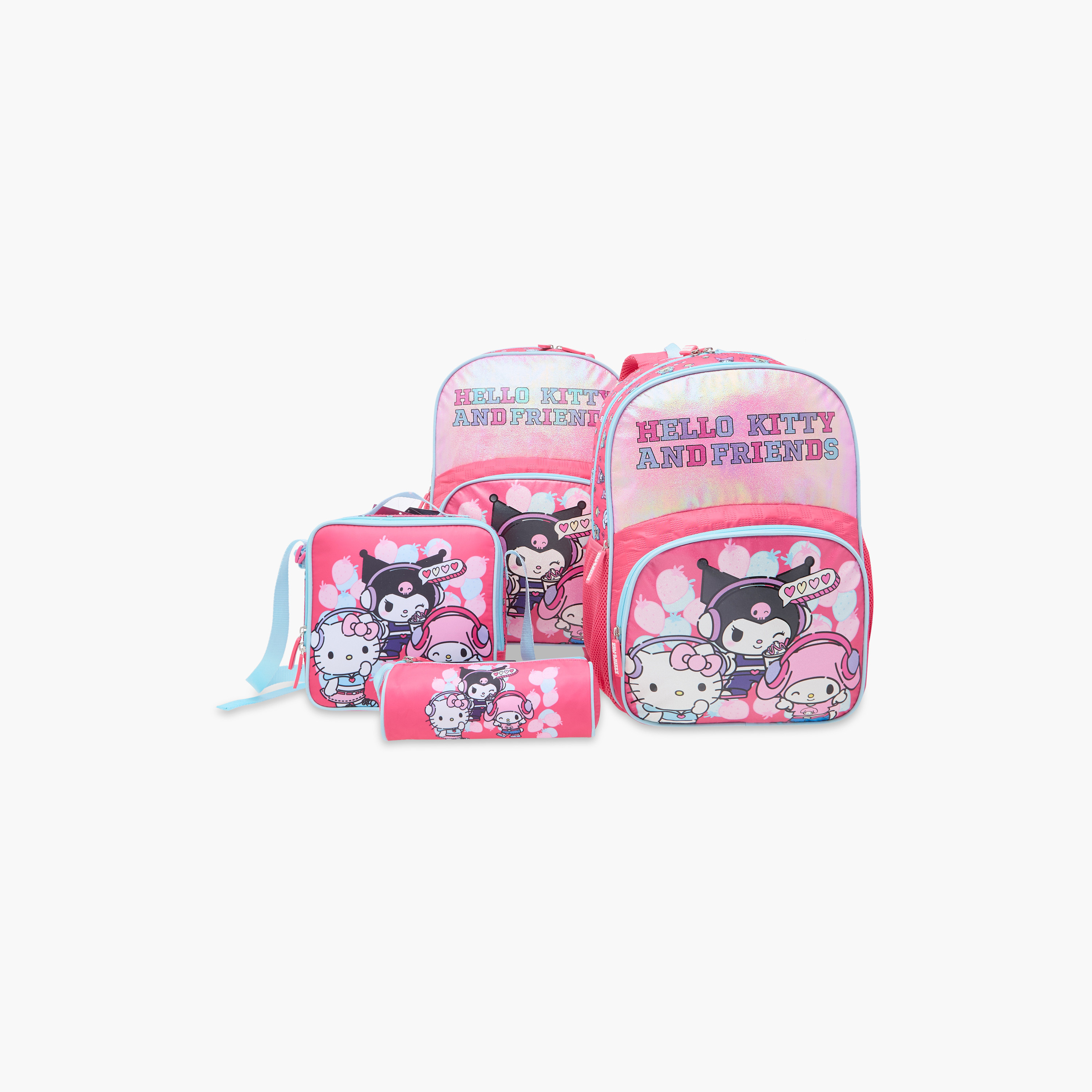 مقلمة بطبعات هالو كيتي وسحاب إغلاق-school-stationery-pencilcases-image-8