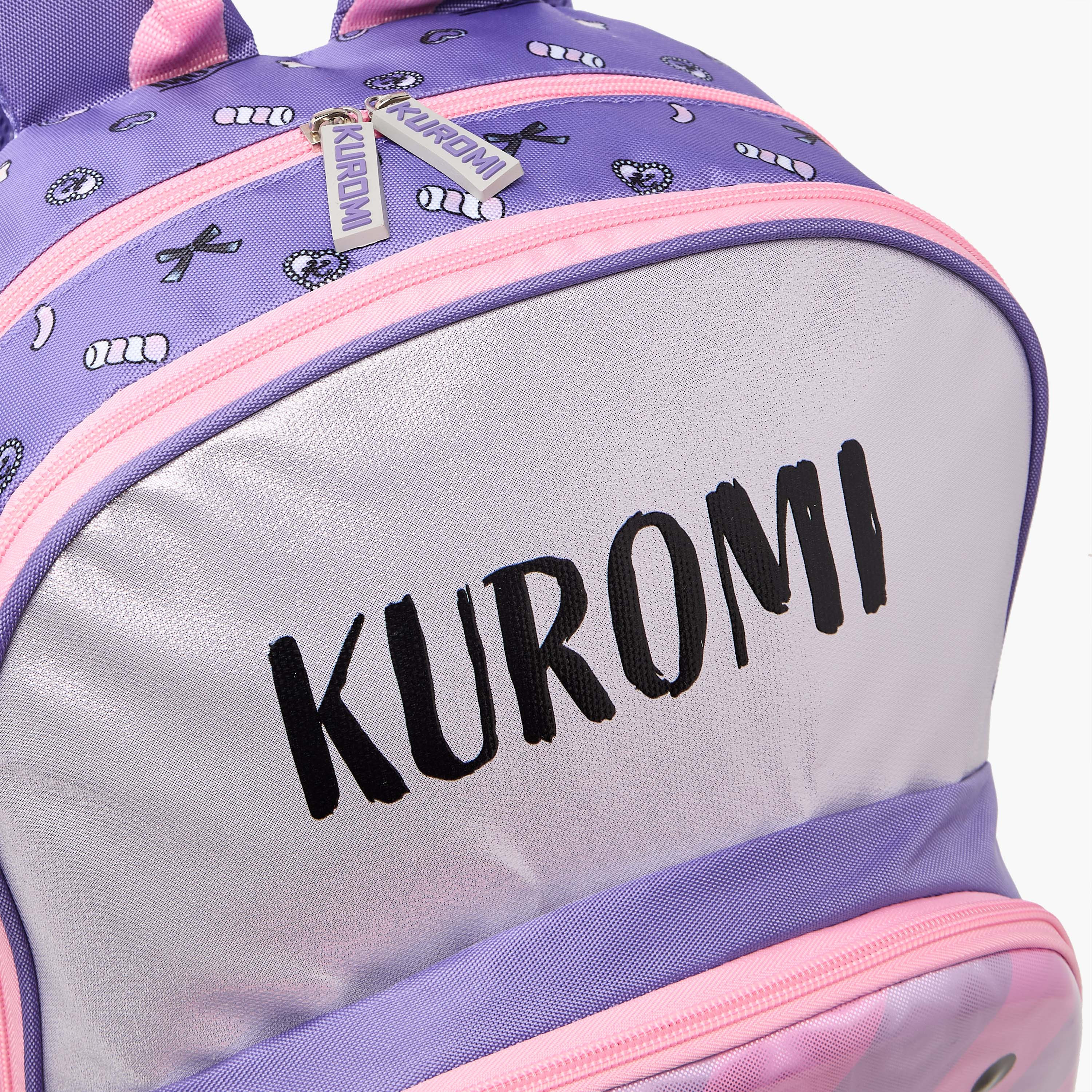 Kuromi Printed Backpack with Adjustable Straps and Zip Closure - 16 inches-school-bagsandbackpacks-backpacks-image-7