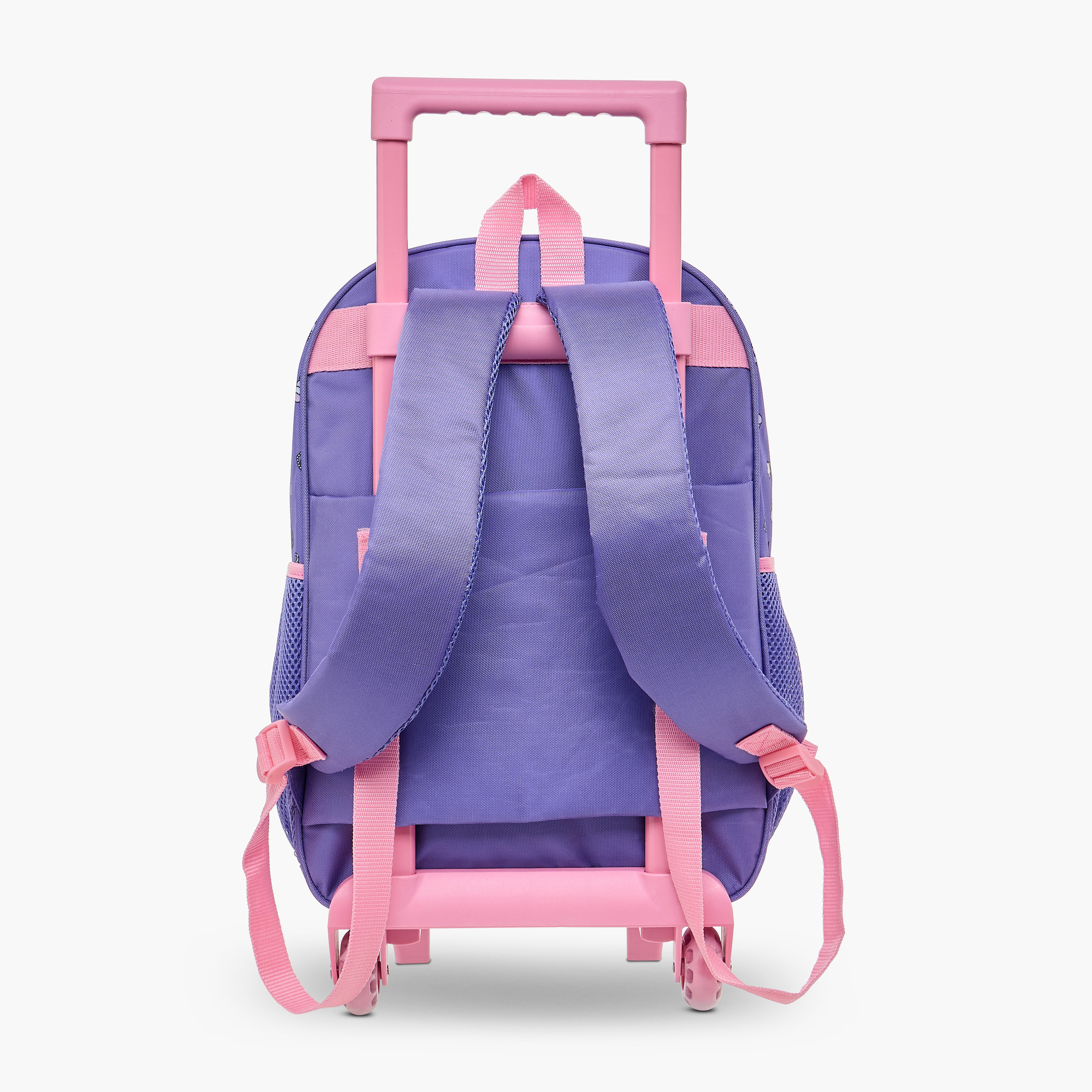 Kuromi Print Trolley Backpack with Retractable Handle - 16 inches-school-bagsandbackpacks-trolleybags-image-5