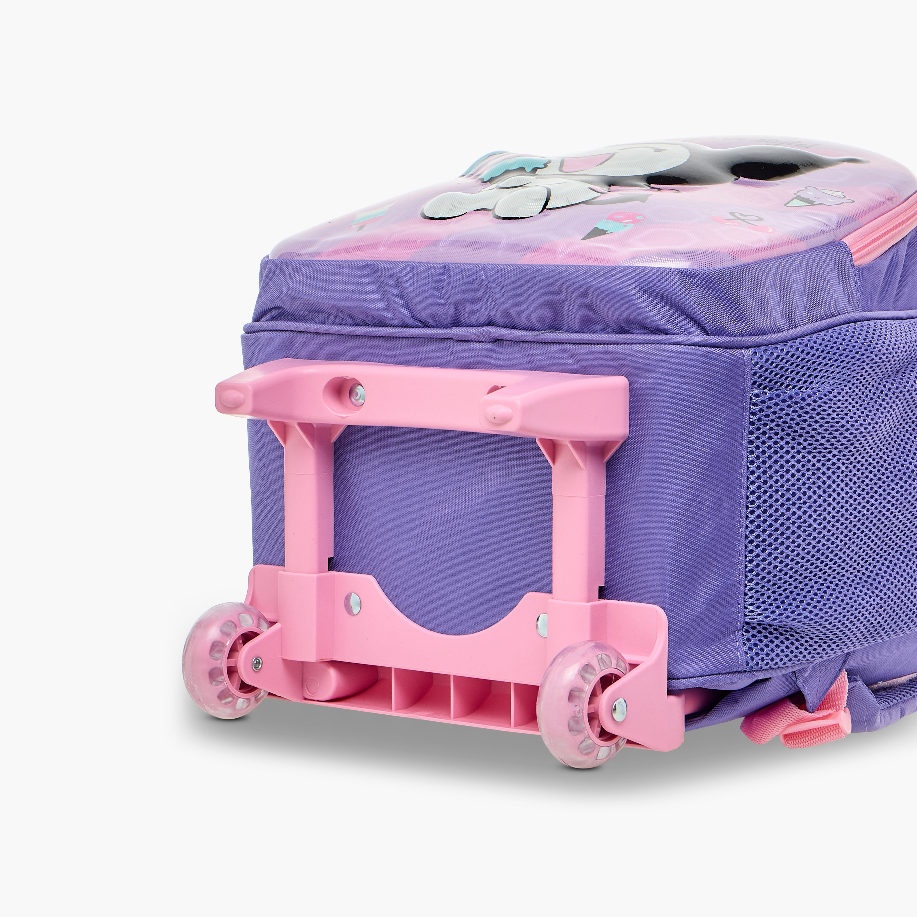 Kuromi Print Trolley Backpack with Retractable Handle - 16 inches-school-bagsandbackpacks-trolleybags-image-8