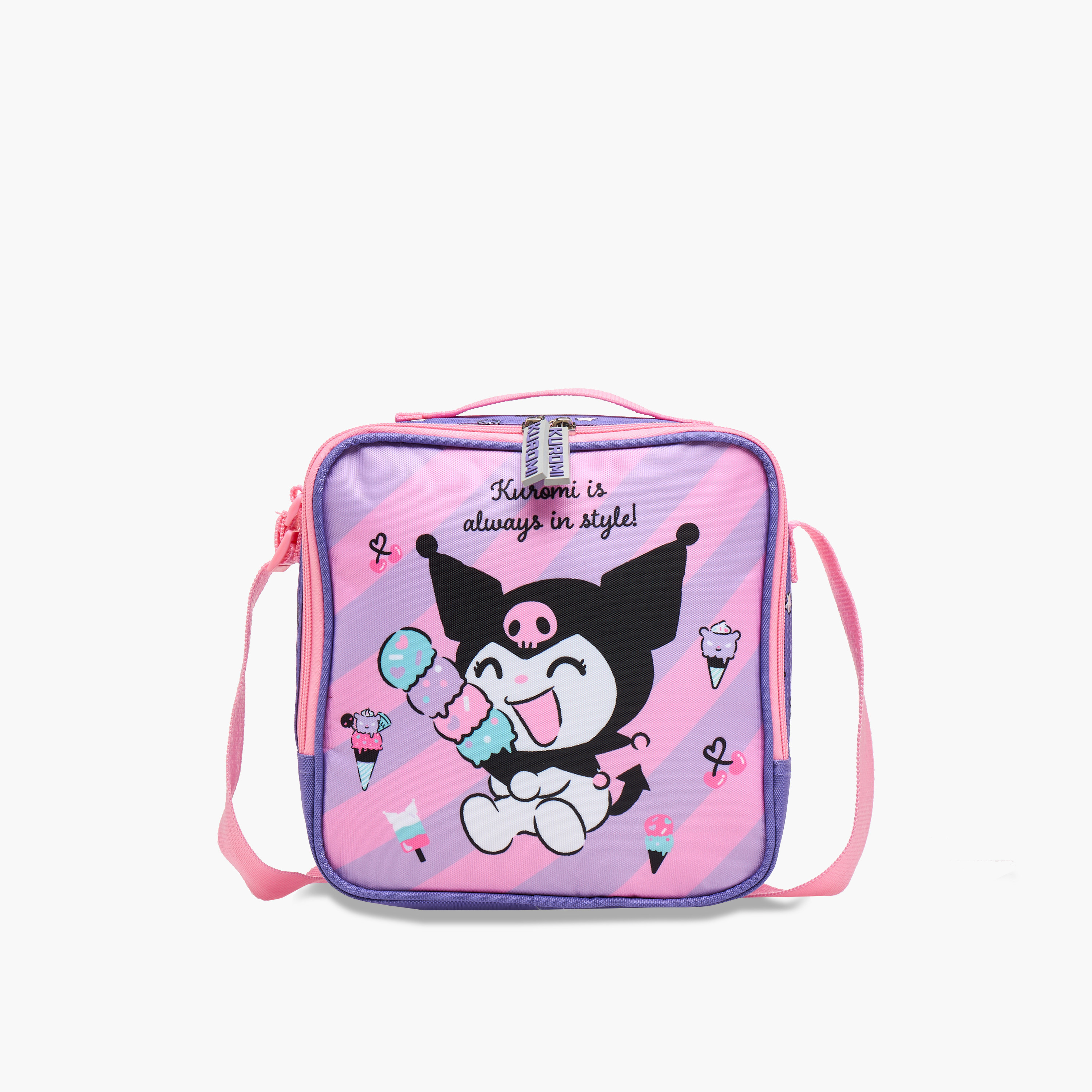 Kuromi Print Lunch Bag with Zip Closure-school-lunchessentials-lunchbags-image-1