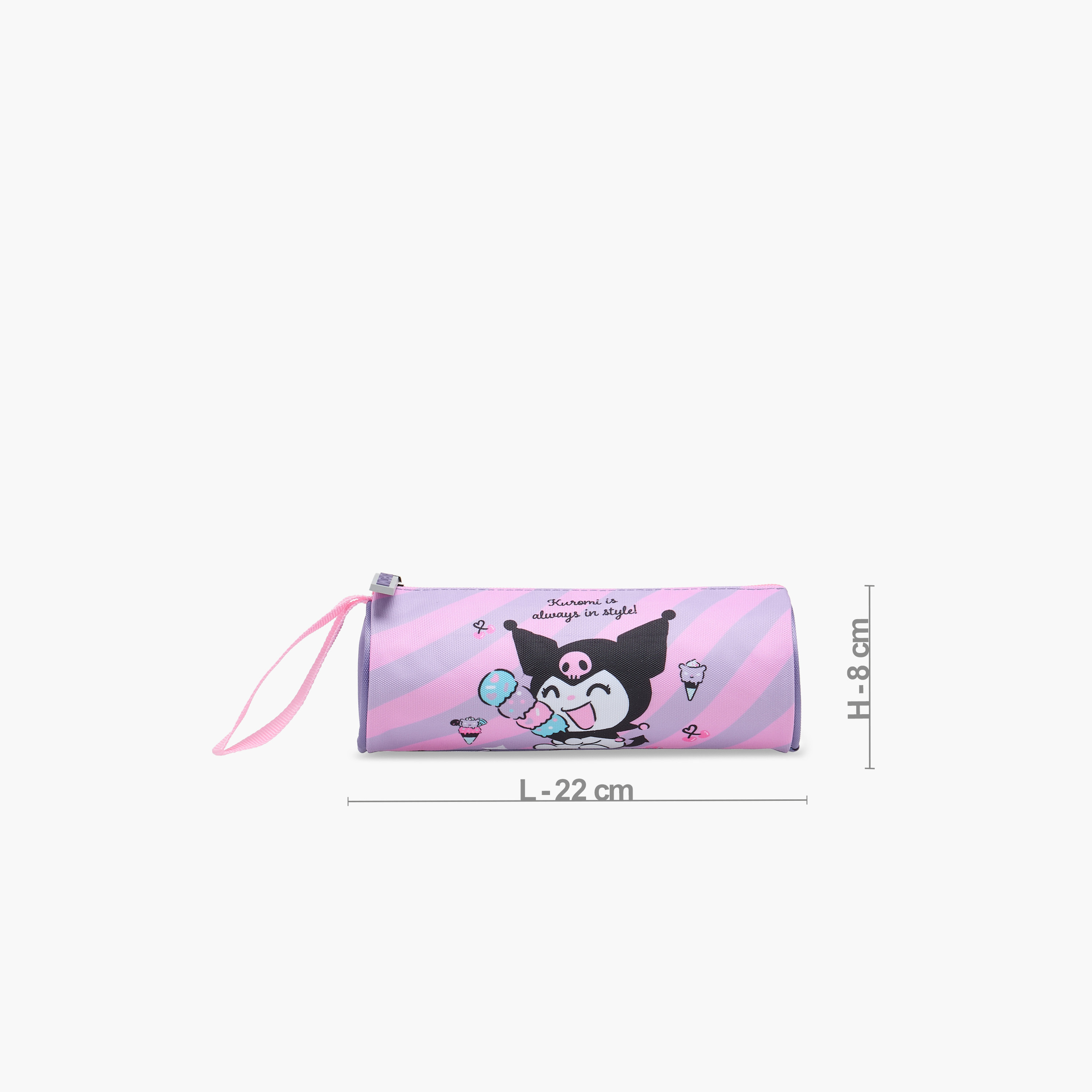 Kuromi Print Pencil Pouch with Zip Closure-school-stationery-pencilcases-image-2