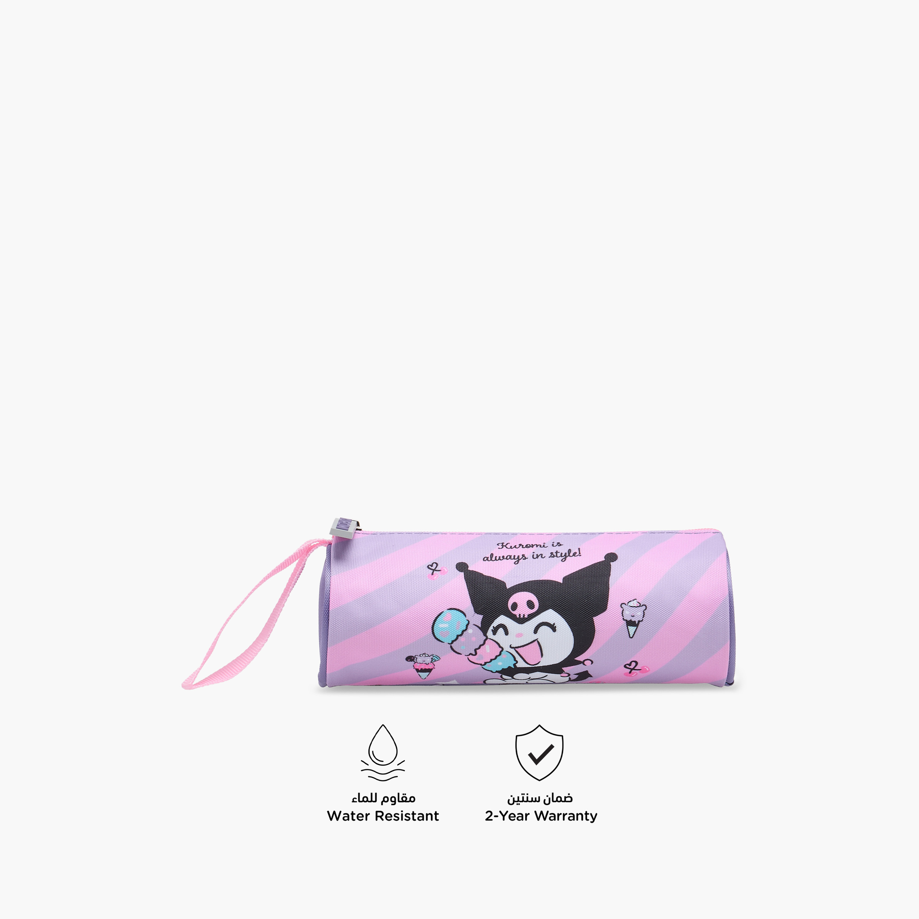 Kuromi Print Pencil Pouch with Zip Closure-school-stationery-pencilcases-image-4