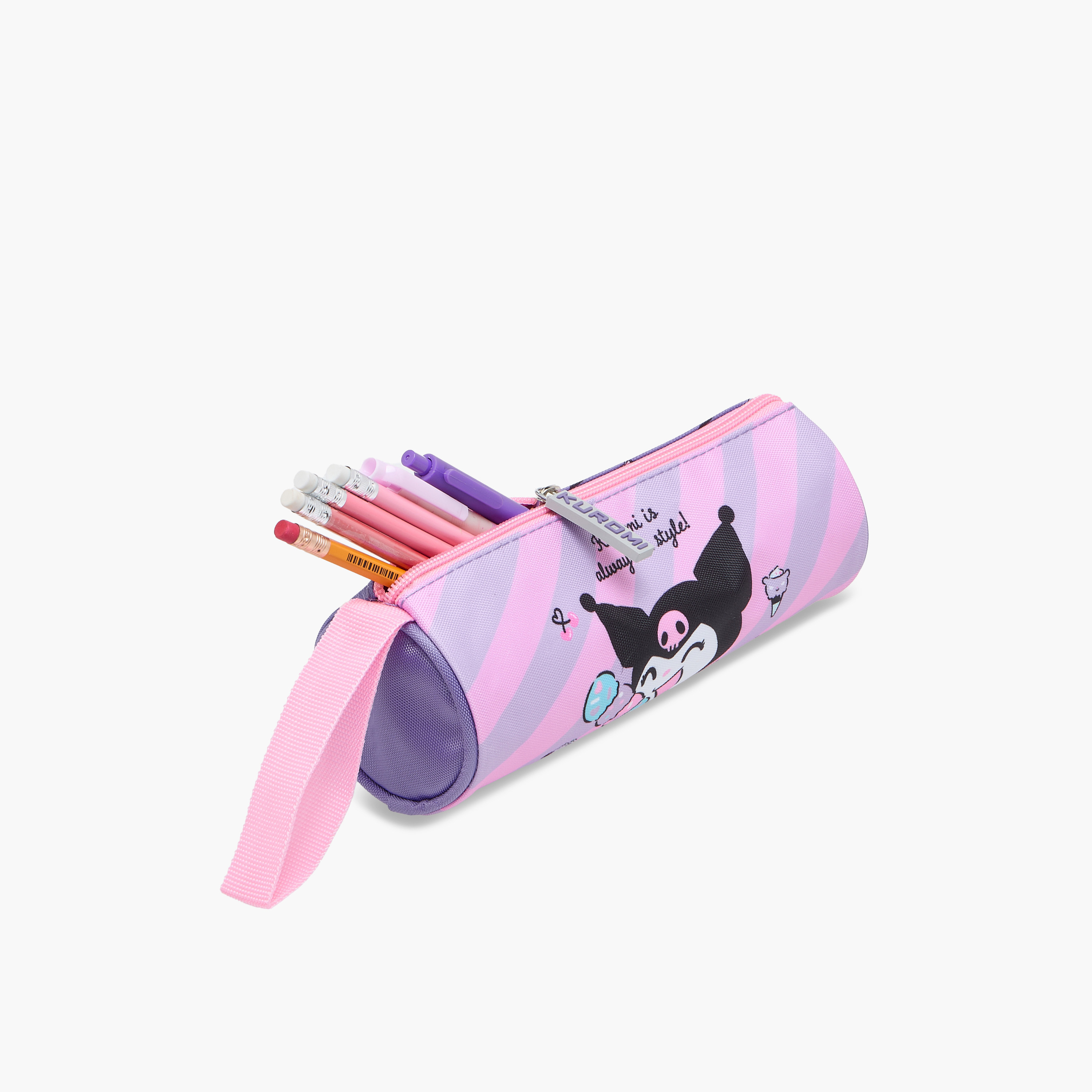 Kuromi Print Pencil Pouch with Zip Closure-school-stationery-pencilcases-image-7