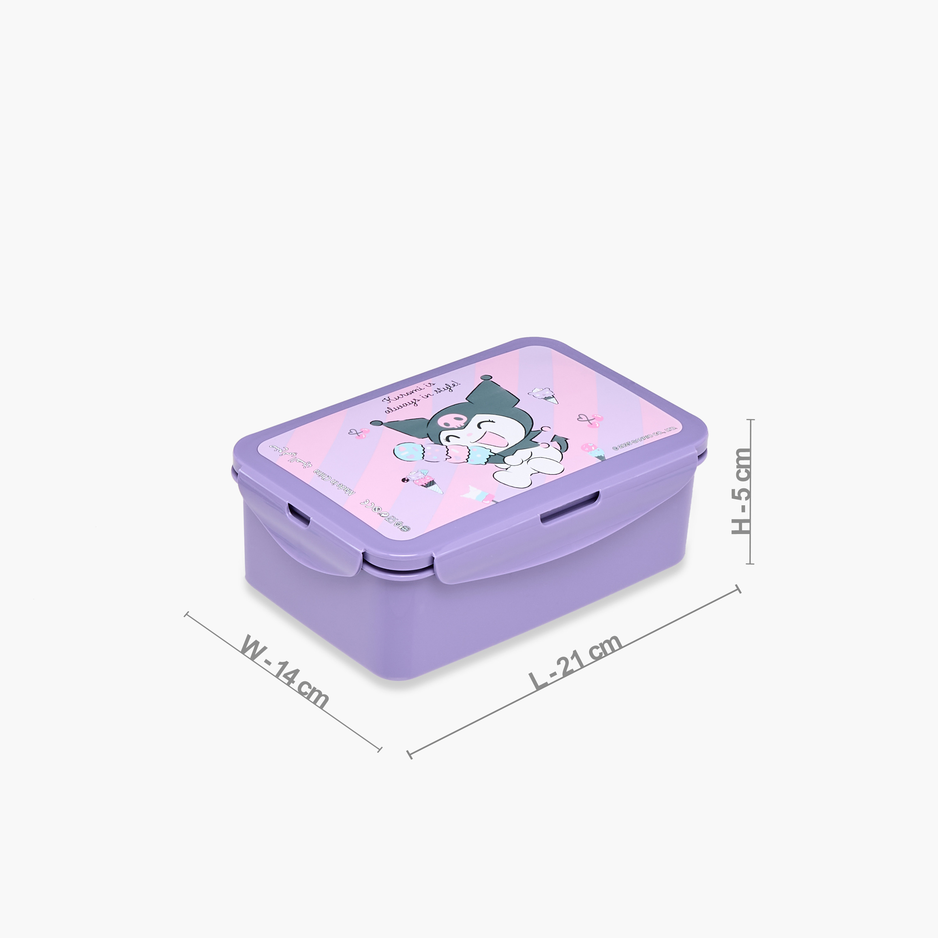 Kuromi Printed Sectioned Lunch Box-school-lunchessentials-lunchboxes-image-2