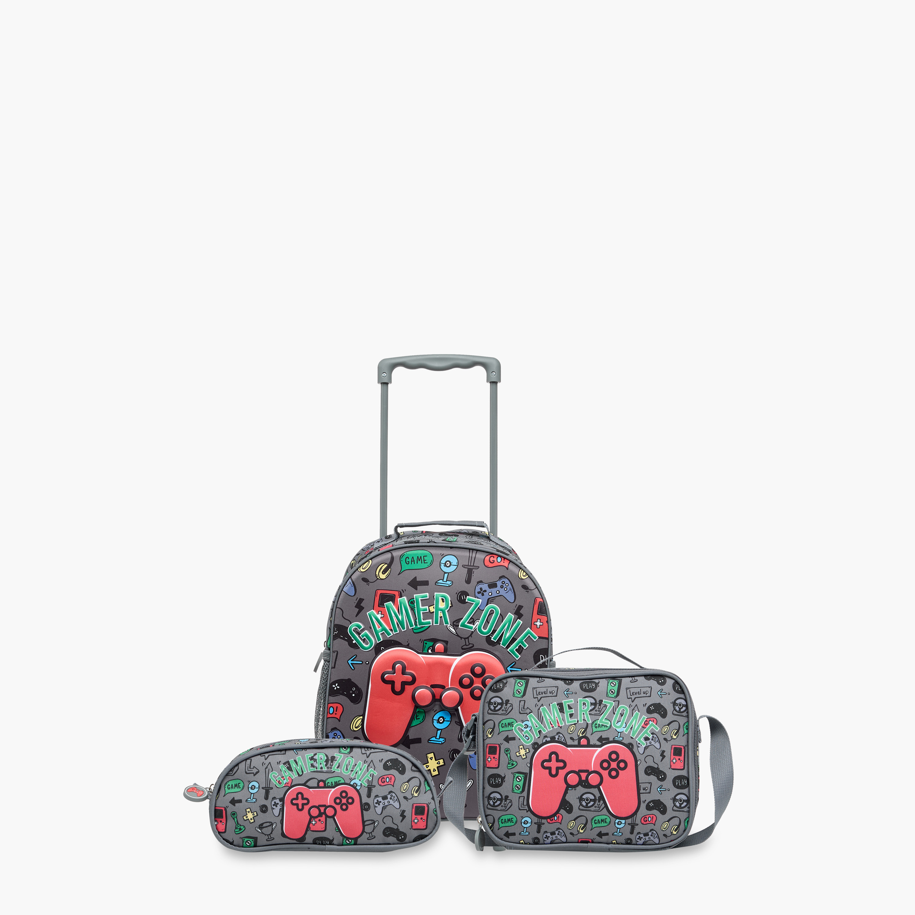 Juniors Gaming 3-Piece School Trolley Bag Set for Boys 2-5 Years with Lunch Bag and Pencil Pouch -school-bagsandbackpacks-trolleybags-image-23