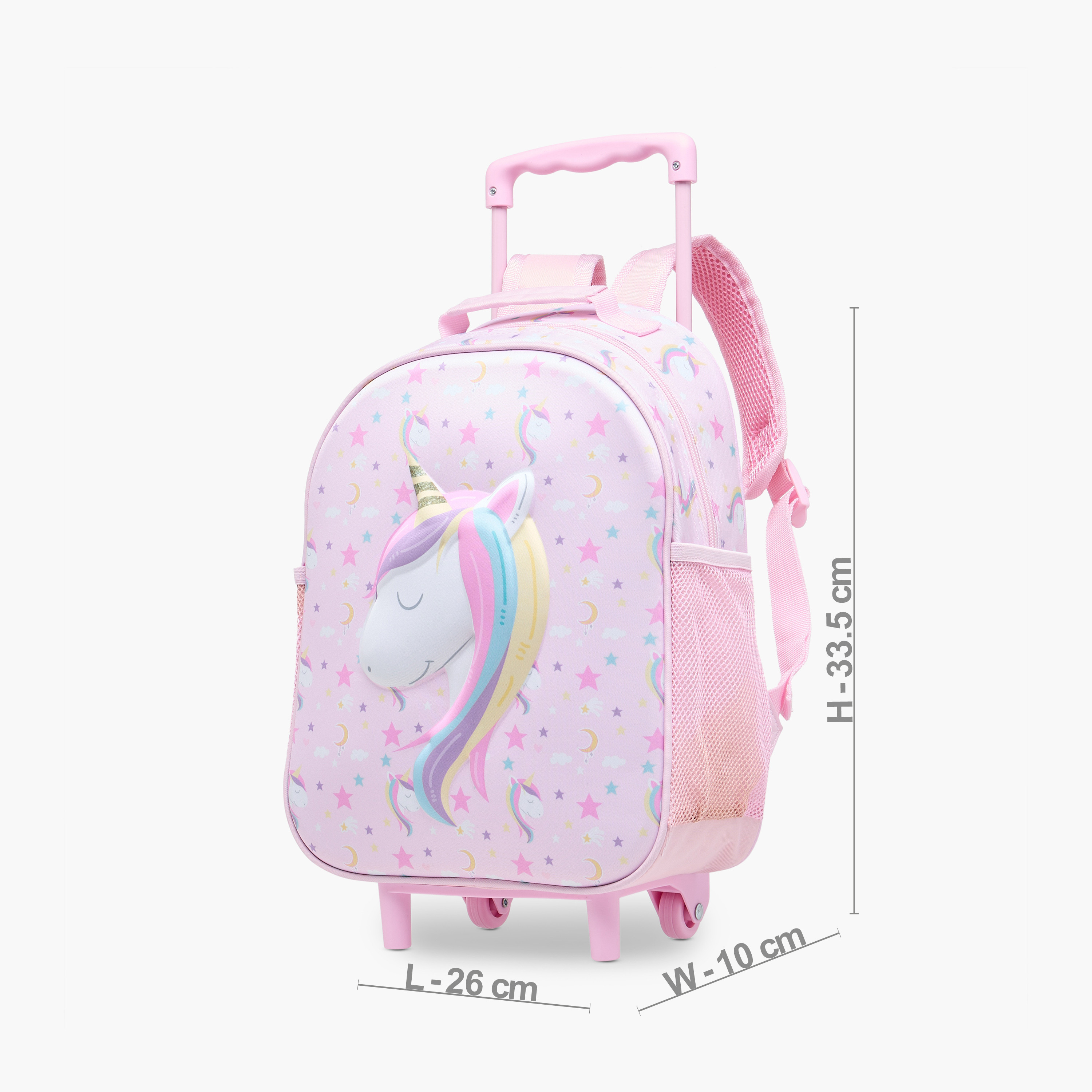 Juniors Unicorn 3-Piece School Trolley Bag Set for Girls 2-5 Years with Lunch Bag and Pencil Pouch -school-bagsandbackpacks-trolleybags-image-3