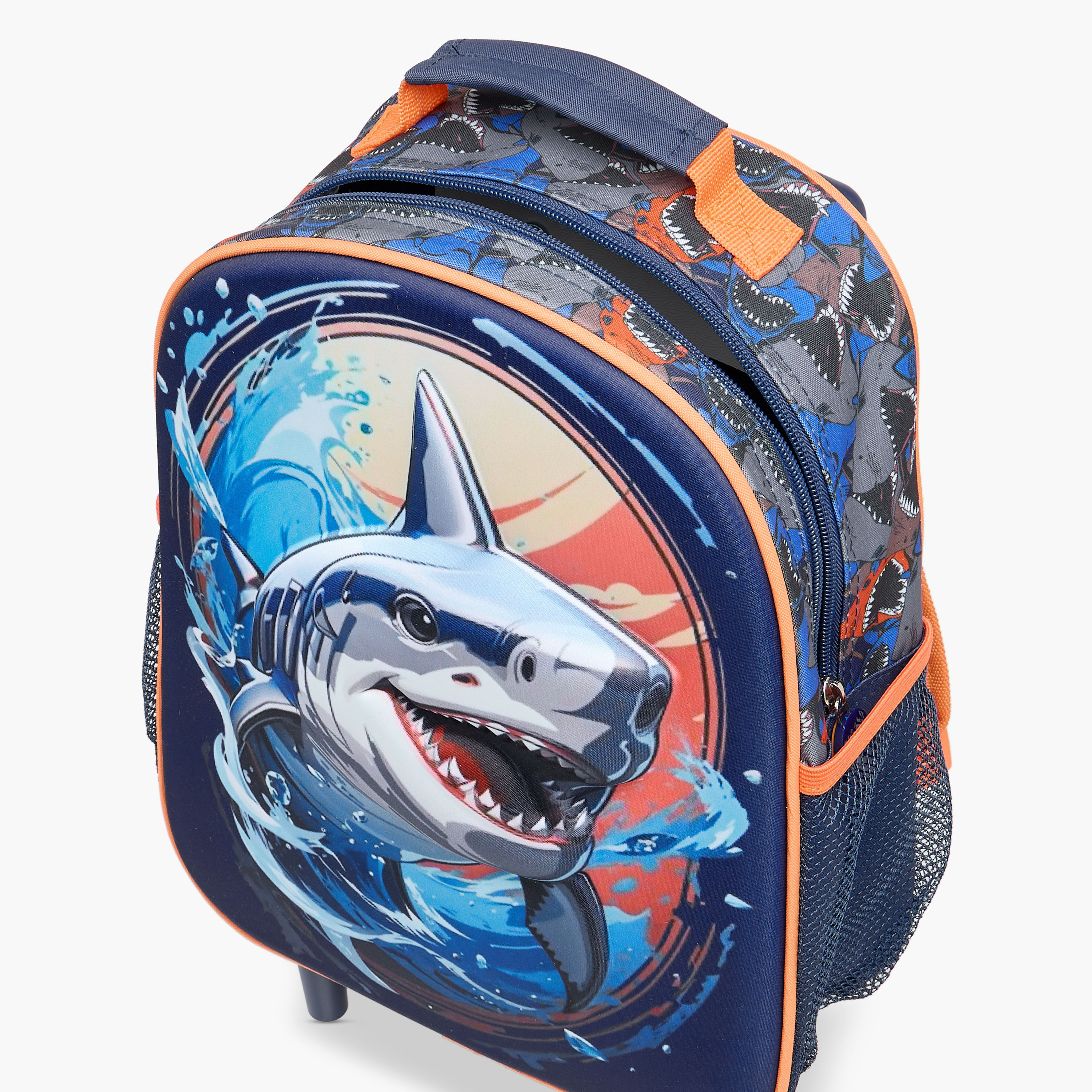 Juniors Shark 3-Piece School Trolley Bag Set for Boys 2-5 Years with Lunch Bag and Pencil Pouch -school-bagsandbackpacks-trolleybags-image-14