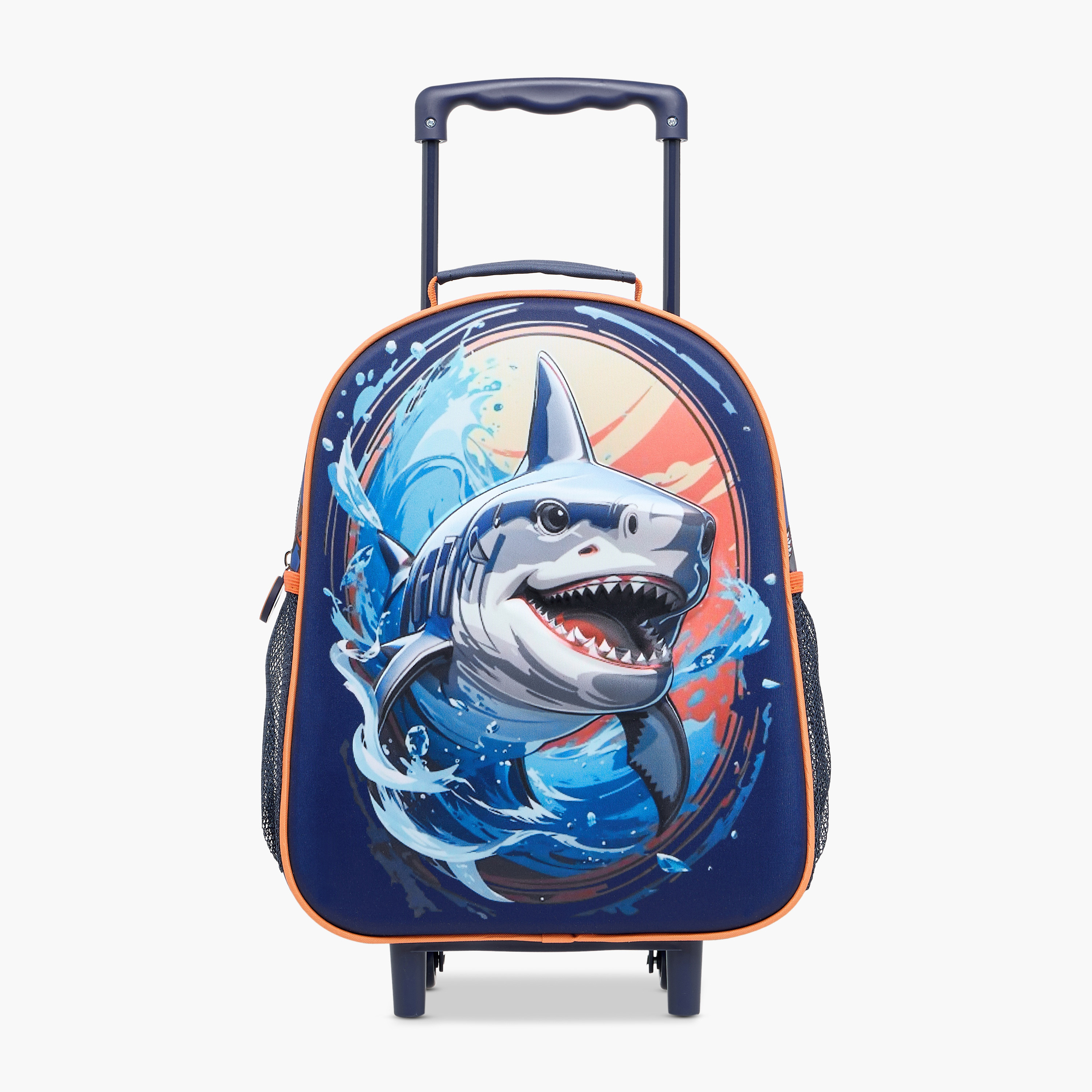 Juniors Shark 3-Piece School Trolley Bag Set for Boys 2-5 Years with Lunch Bag and Pencil Pouch -school-bagsandbackpacks-trolleybags-image-2