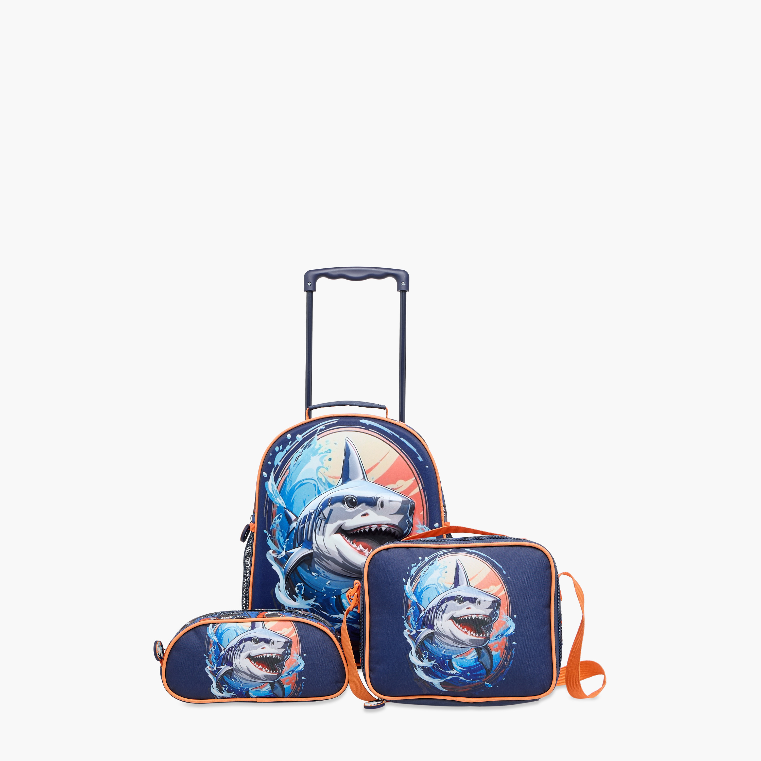 Juniors Shark 3-Piece School Trolley Bag Set for Boys 2-5 Years with Lunch Bag and Pencil Pouch -school-bagsandbackpacks-trolleybags-image-21