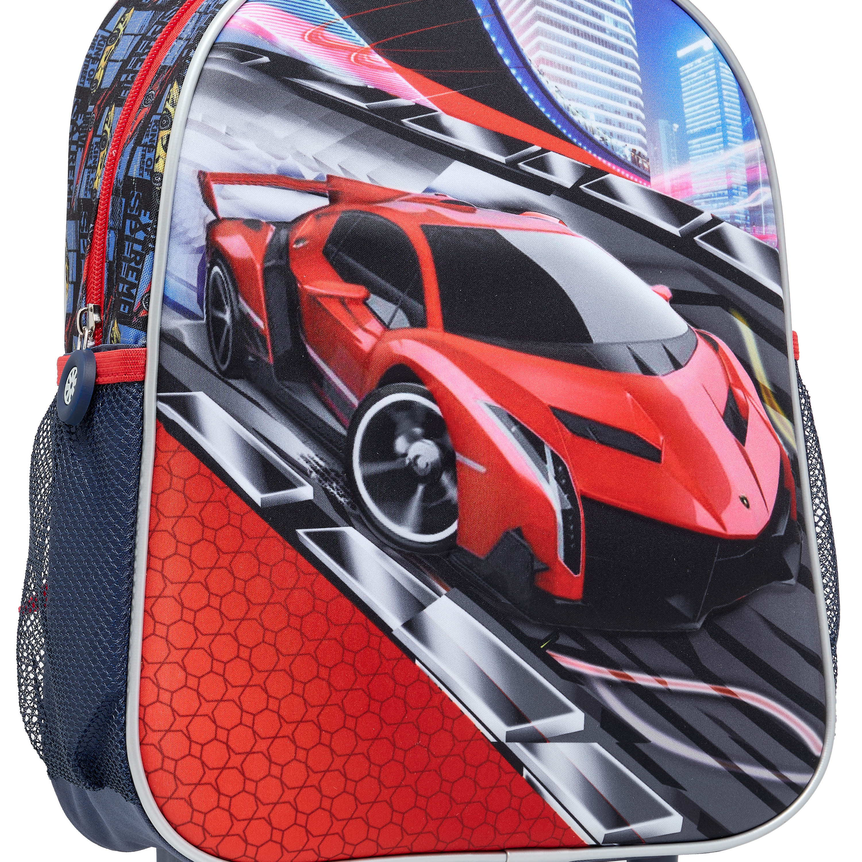 Juniors Cars 3-Piece School Trolley Bag Set for Boys 2-5 Years with Lunch Bag and Pencil Pouch -school-bagsandbackpacks-trolleybags-image-13