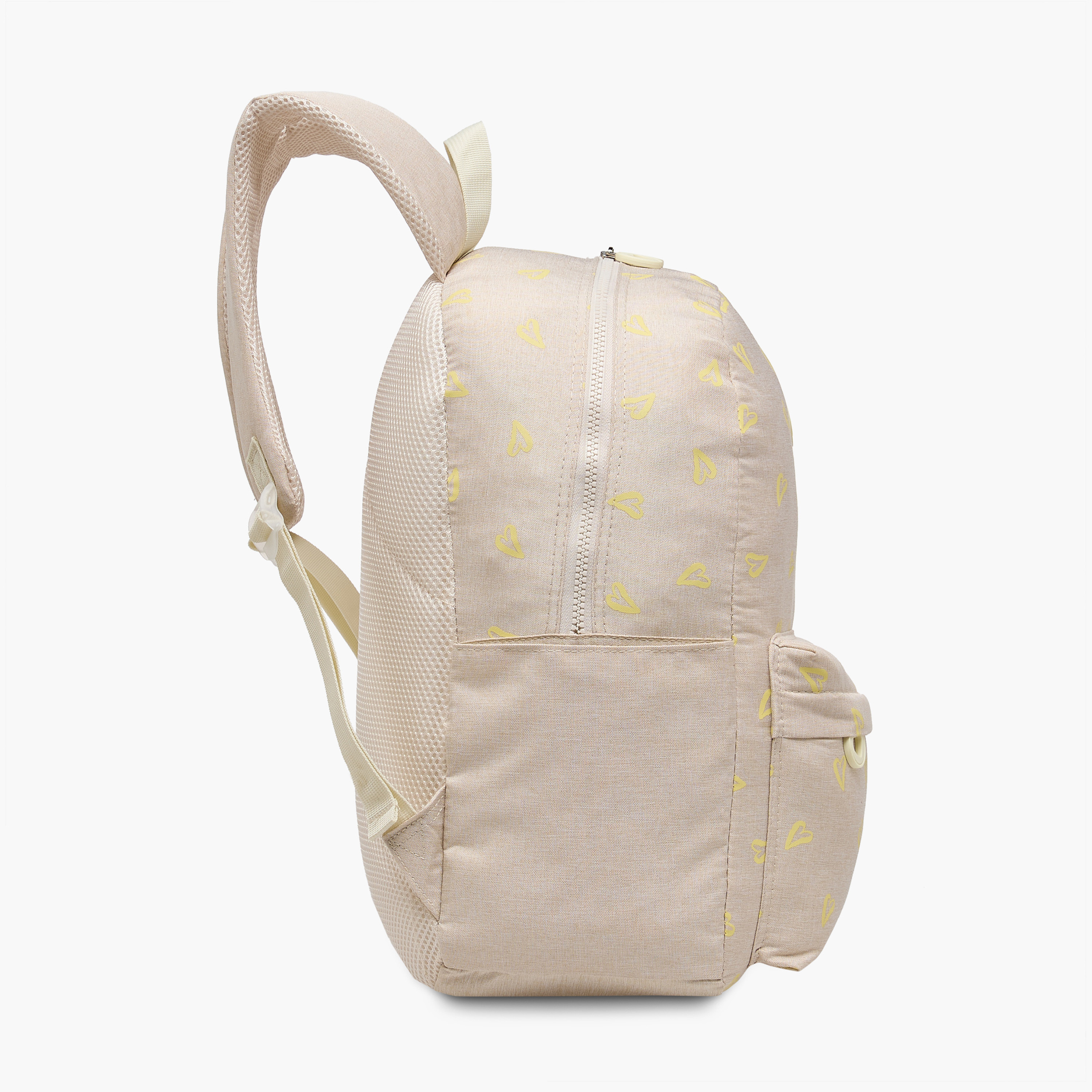 Juniors Heart Print Backpack with Adjustable Straps and Zip Closure - 17 inches-school-bagsandbackpacks-backpacks-image-3