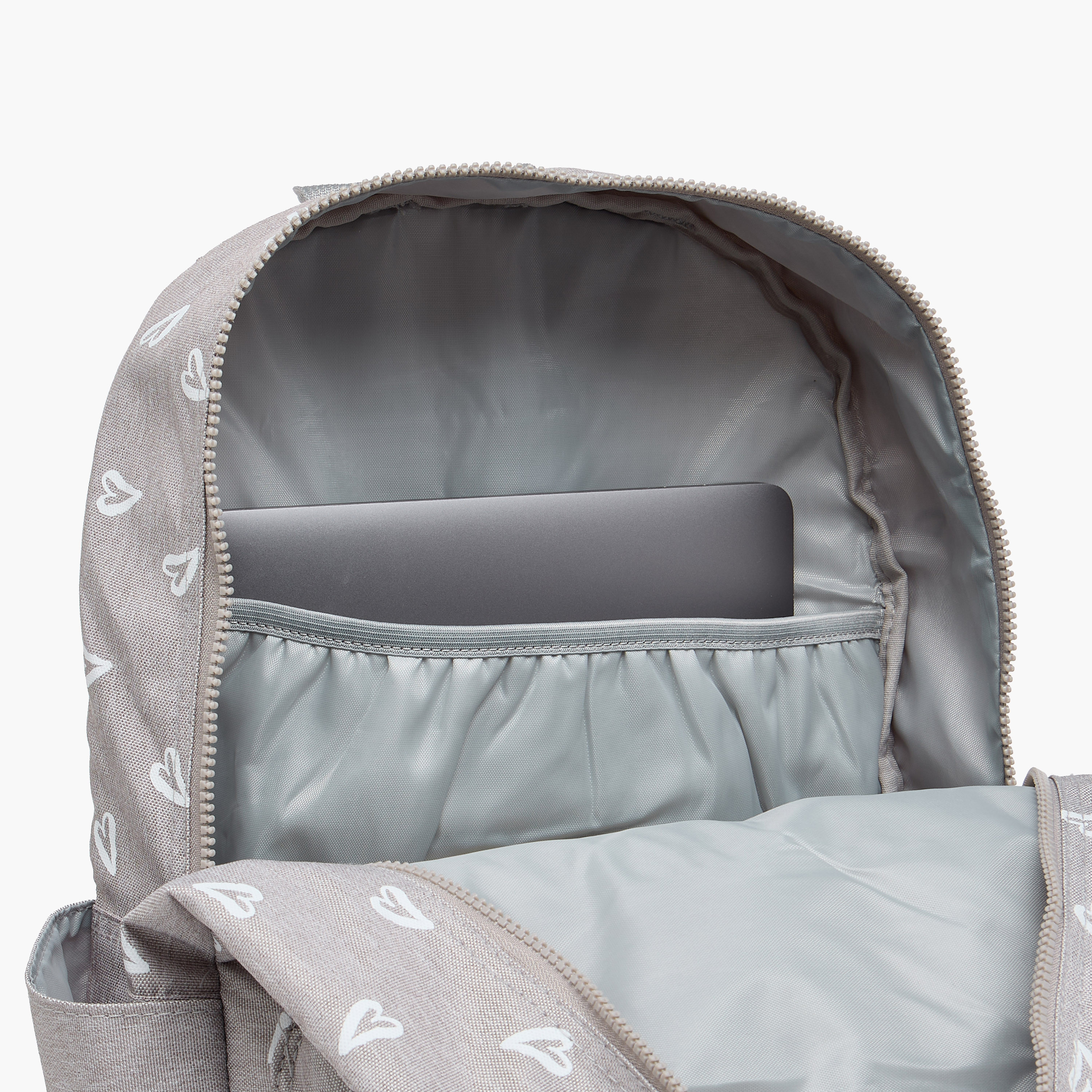 Juniors Heart Print Backpack with Adjustable Straps and Zip Closure - 17 inches-school-bagsandbackpacks-backpacks-image-10
