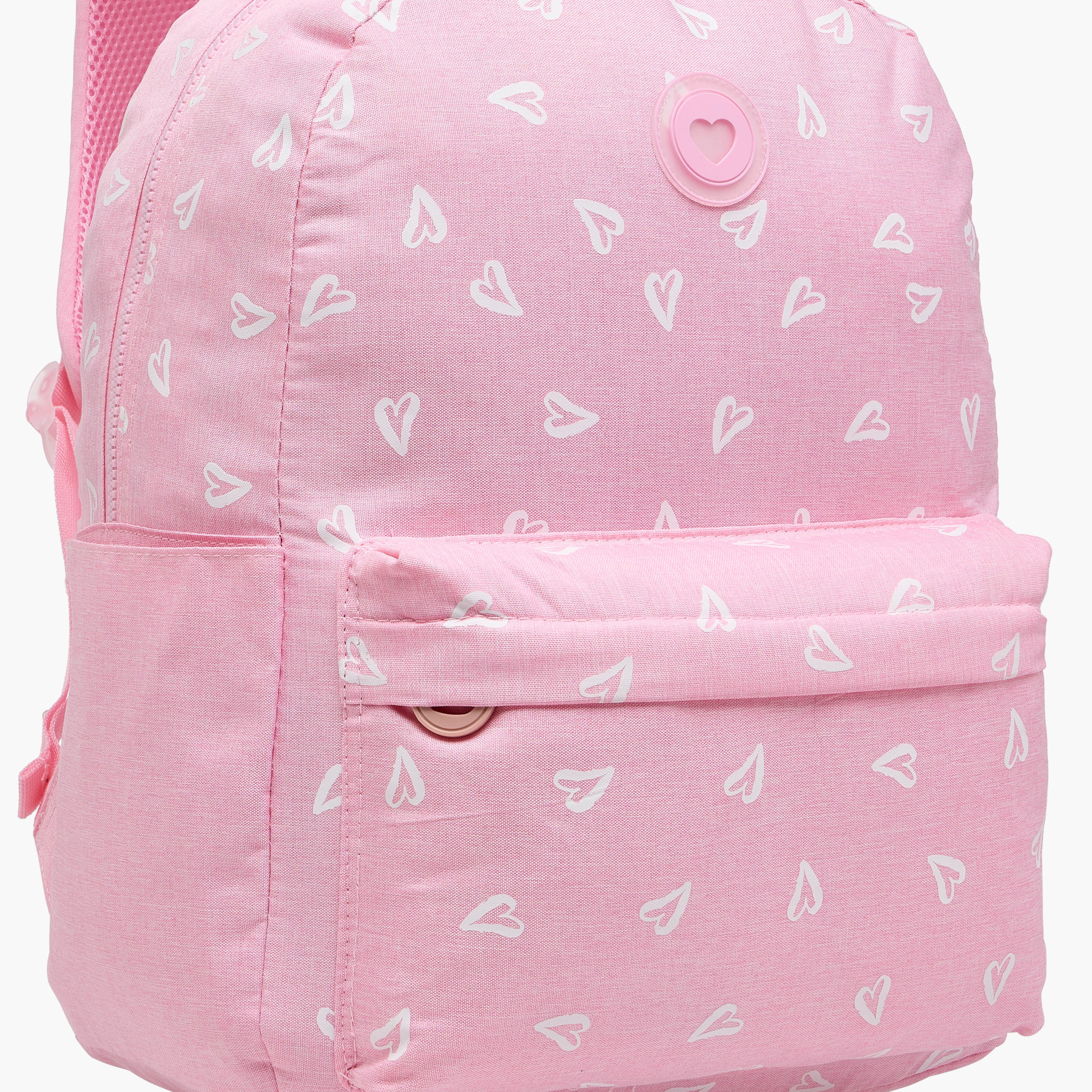 Juniors Heart Print Backpack with Adjustable Straps and Zip Closure - 17 inches-school-bagsandbackpacks-backpacks-image-7