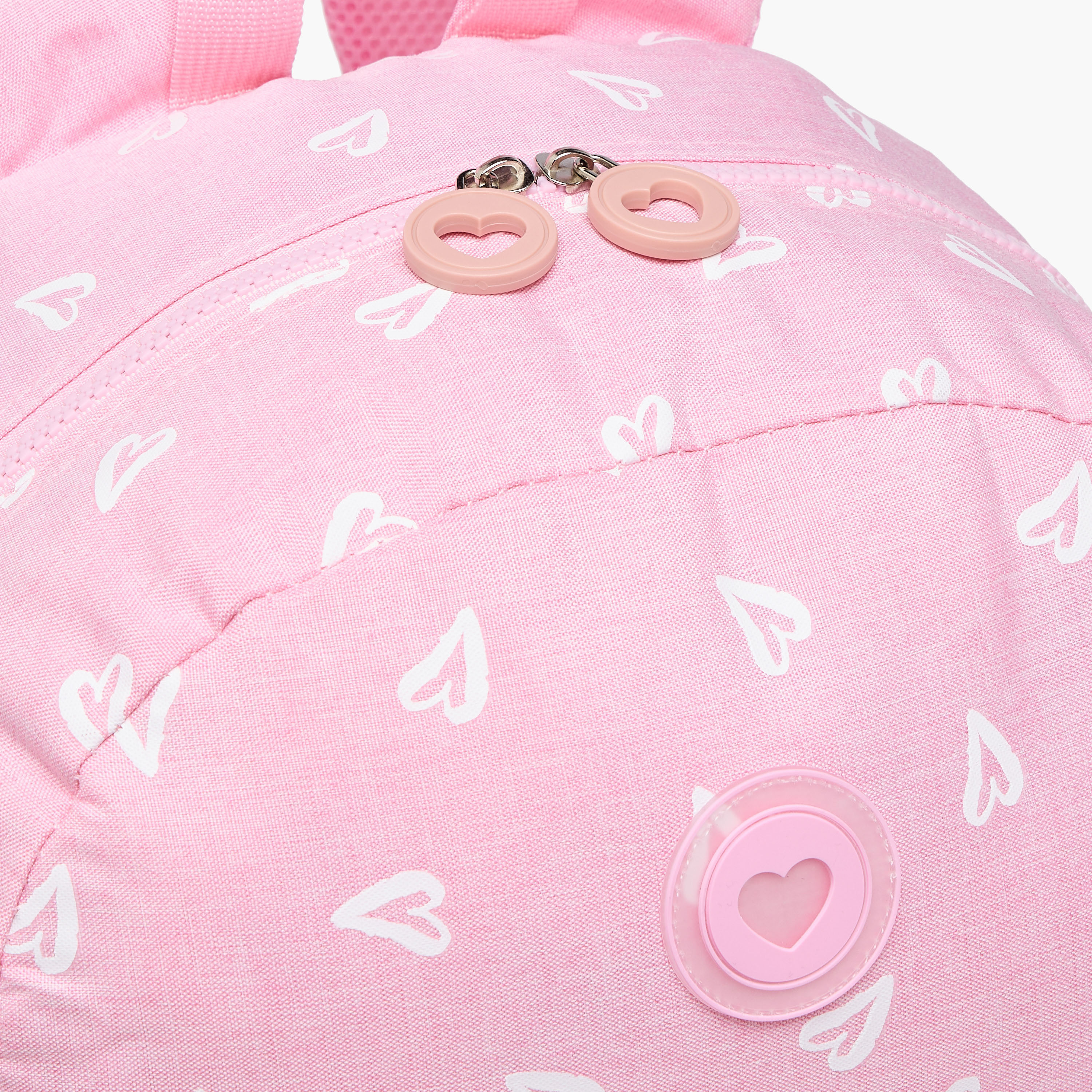 شنطة ظهر بطبعات قلوب وحمالات قابلة للتعديل وسحّاب إغلاق من جونيورز - 17 بوصة-school-bagsandbackpacks-backpacks-image-11