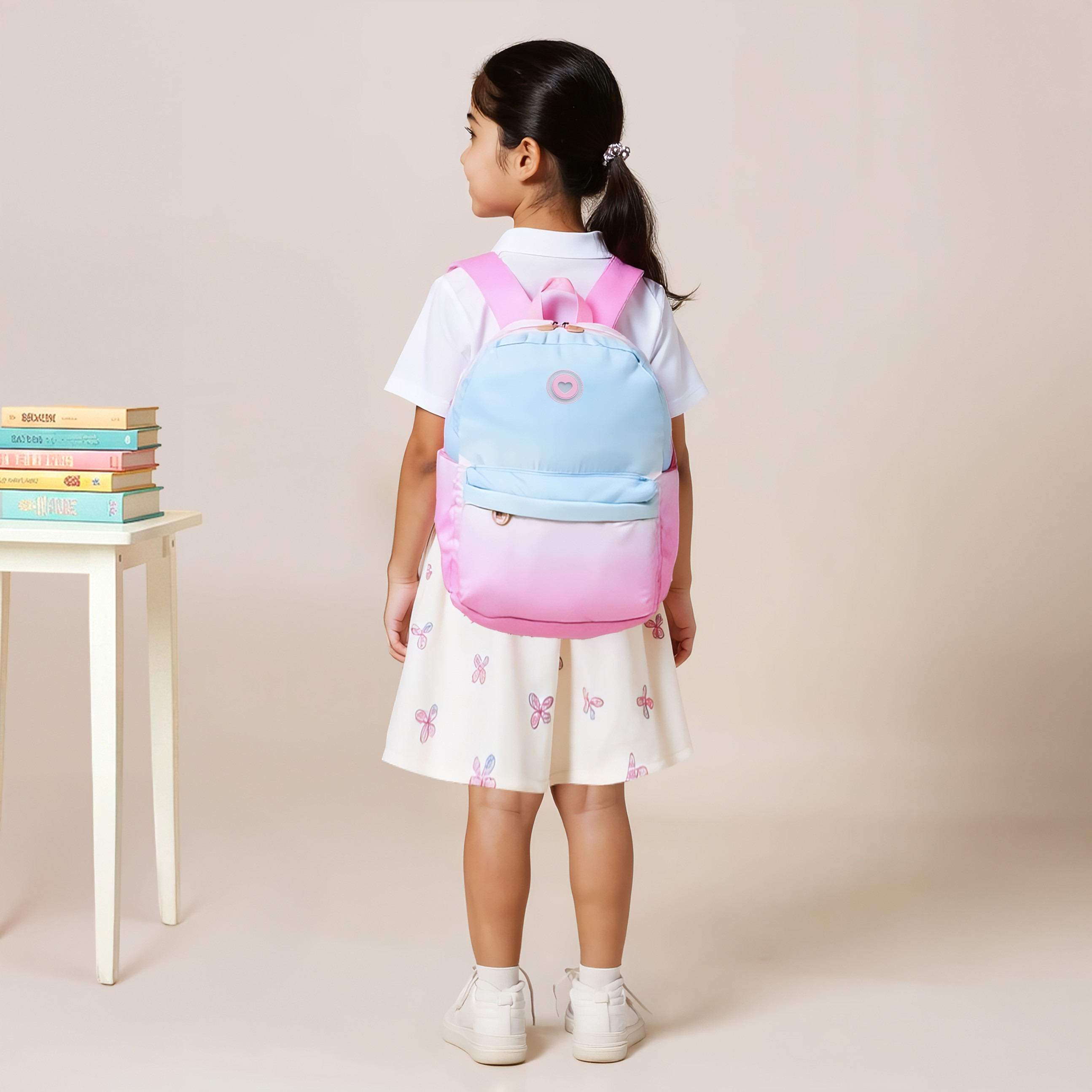 Juniors Ombre Backpack with Adjustable Straps and Zip Closure - 17 inches-school-bagsandbackpacks-backpacks-image-3