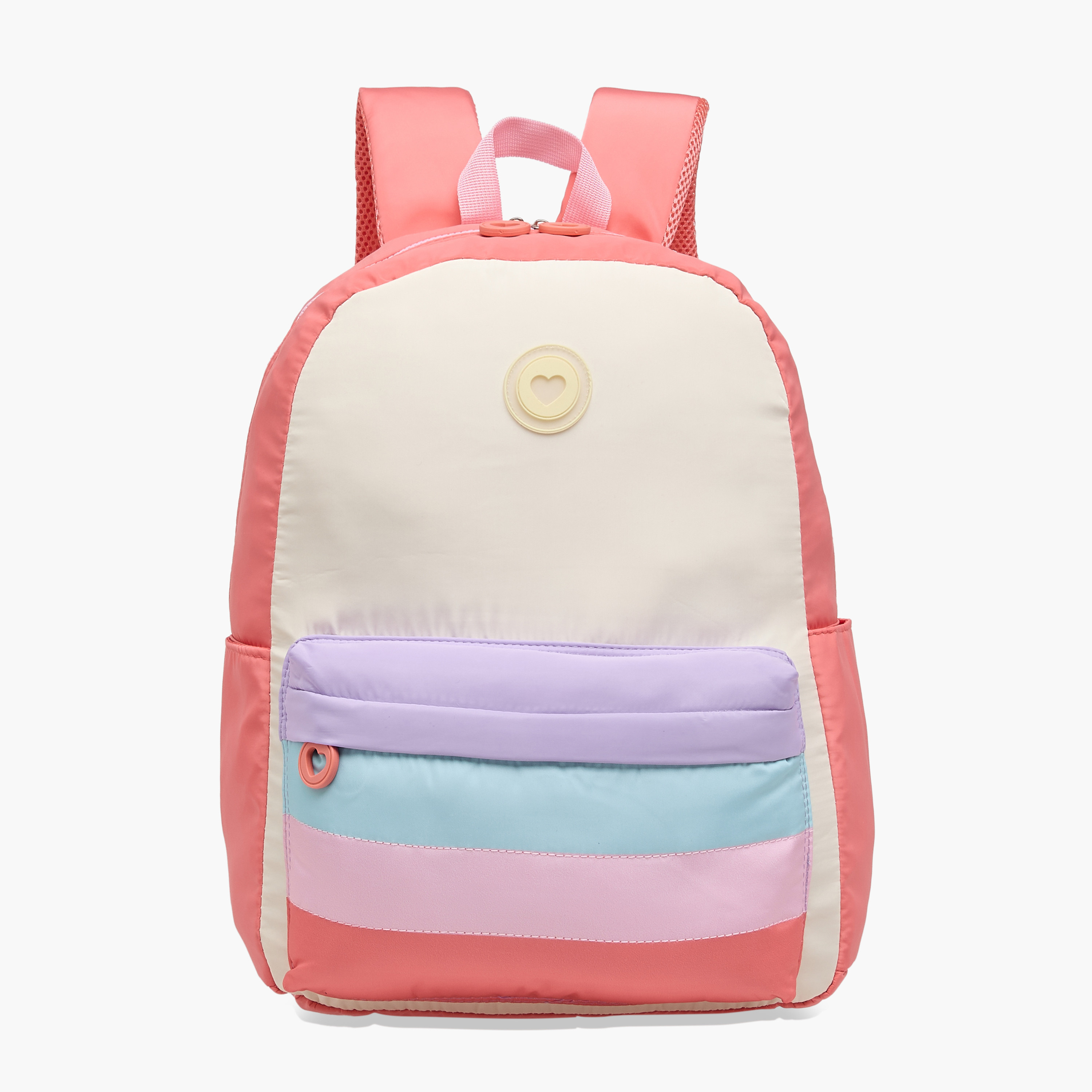 Juniors Panelled Backpack with Adjustable Straps and Zip Closure - 17 inches-school-bagsandbackpacks-backpacks-image-1