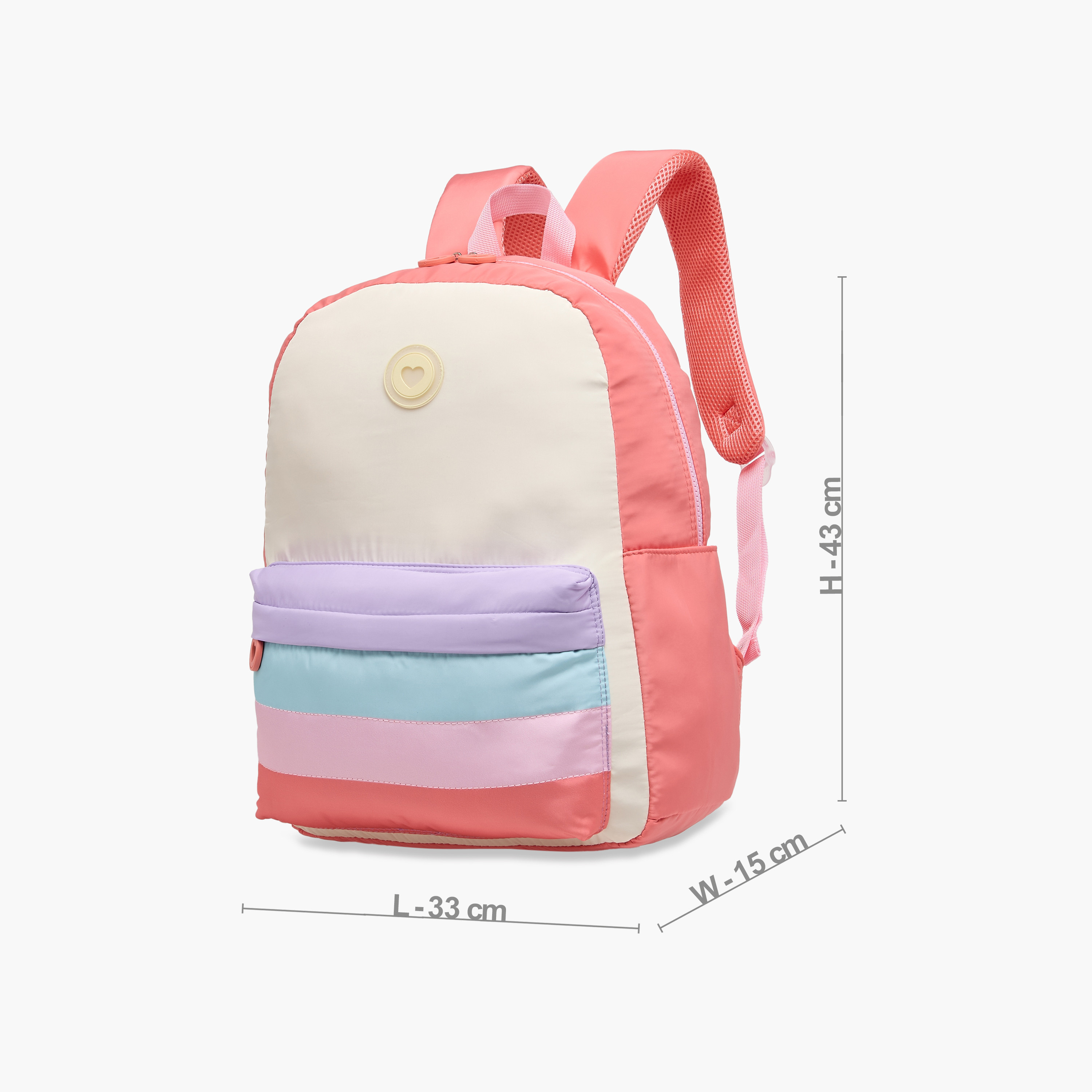 Juniors Panelled Backpack with Adjustable Straps and Zip Closure - 17 inches-school-bagsandbackpacks-backpacks-image-4