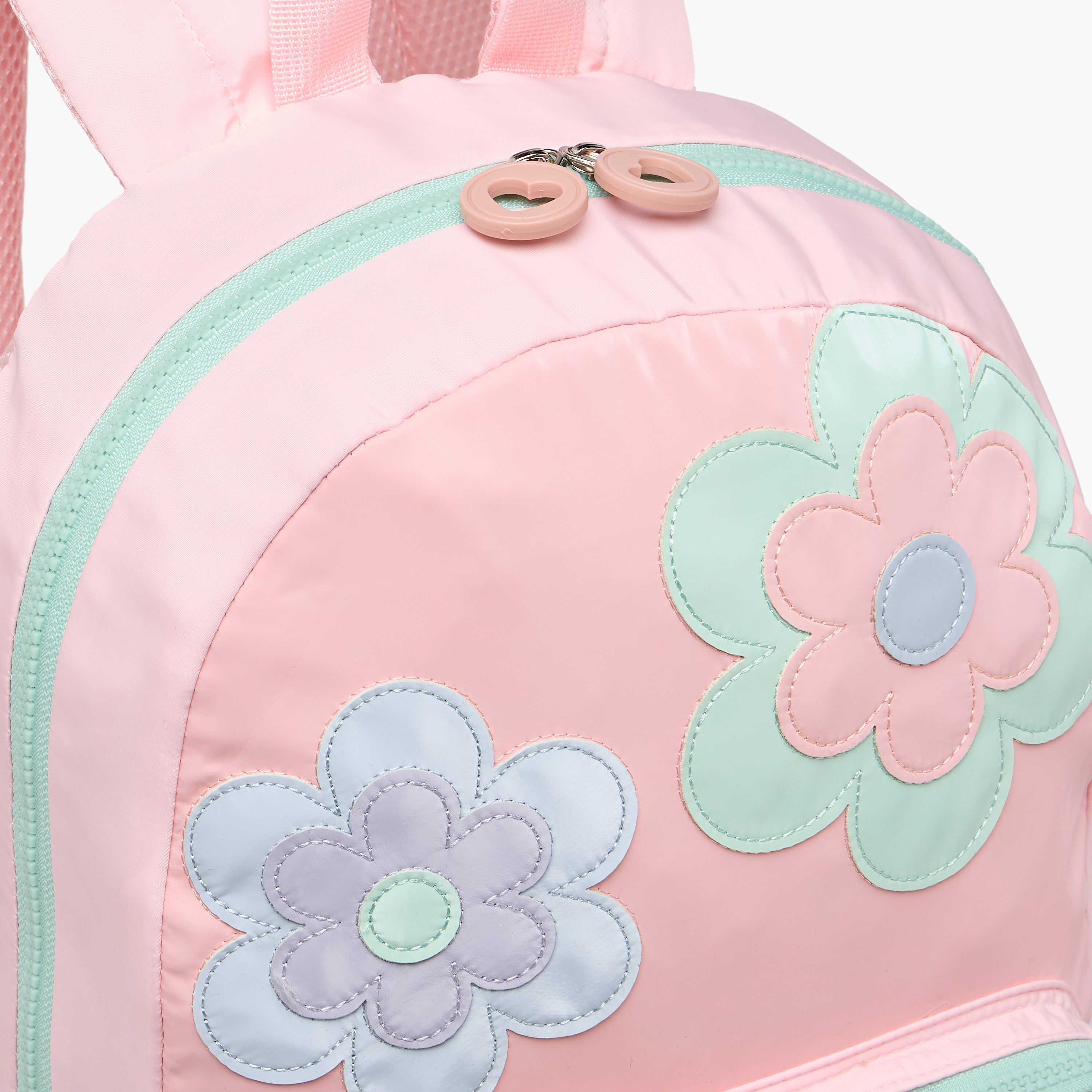Juniors Floral Applique Backpack with Adjustable Straps and Zip Closure - 17 inches-school-bagsandbackpacks-backpacks-image-8