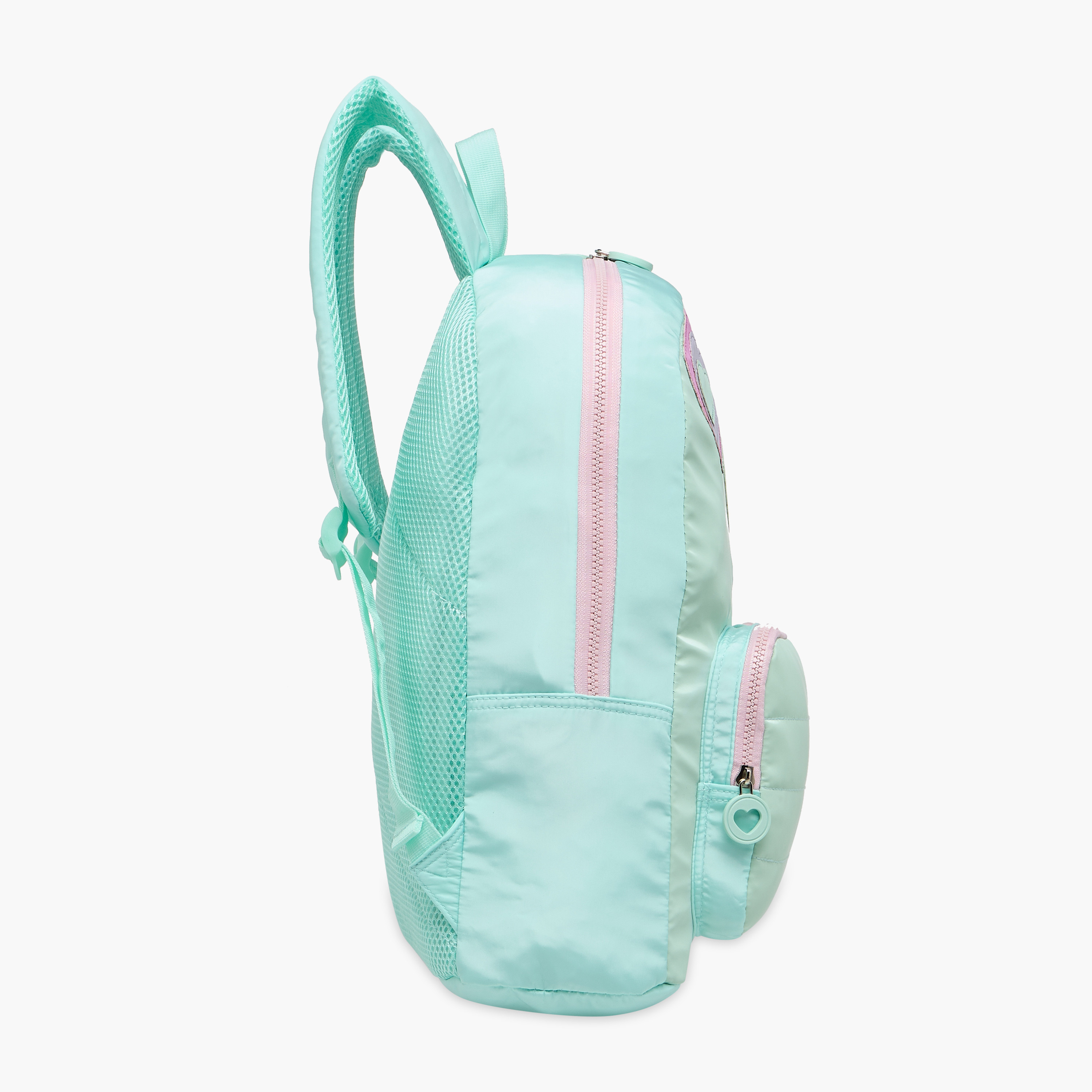 Juniors Heart Applique Backpack with Adjustable Straps and Zip Closure - 17 inches-school-bagsandbackpacks-backpacks-image-5