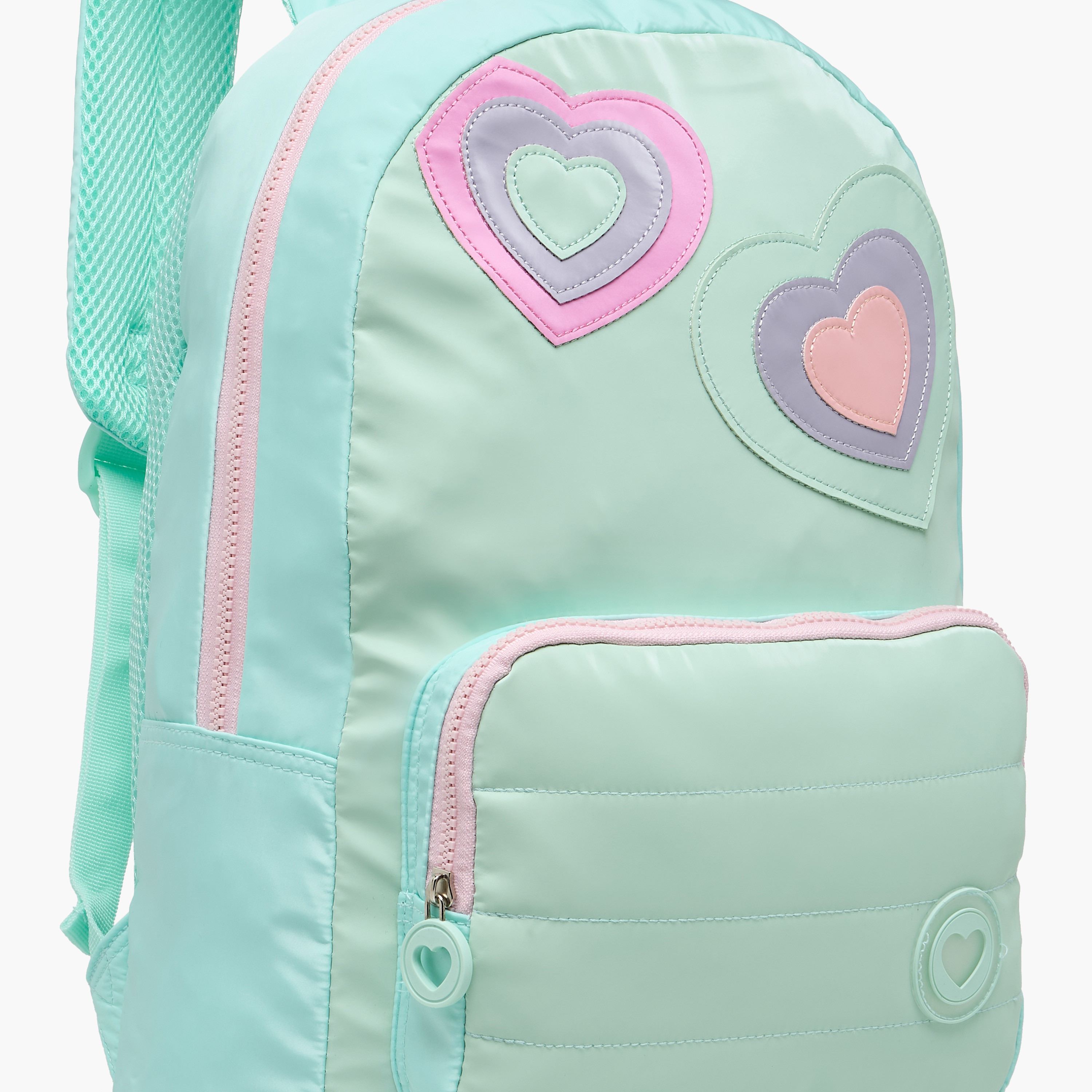 Juniors Heart Applique Backpack with Adjustable Straps and Zip Closure - 17 inches-school-bagsandbackpacks-backpacks-image-9