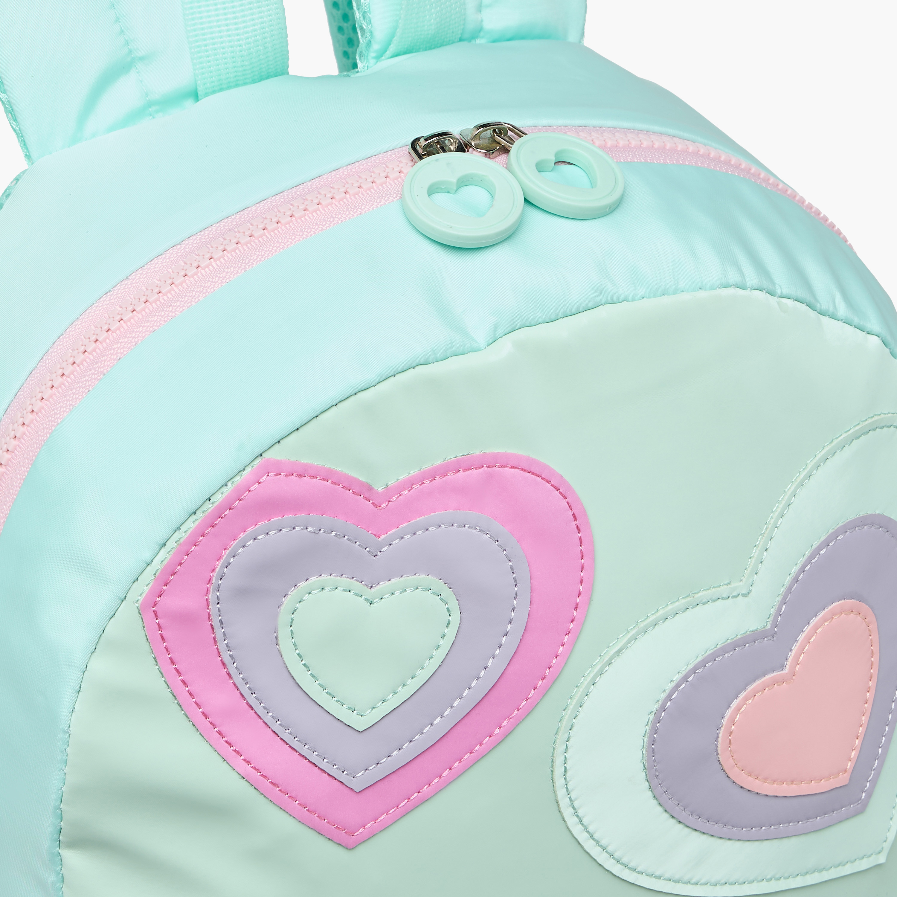 Juniors Heart Applique Backpack with Adjustable Straps and Zip Closure - 17 inches-school-bagsandbackpacks-backpacks-image-10