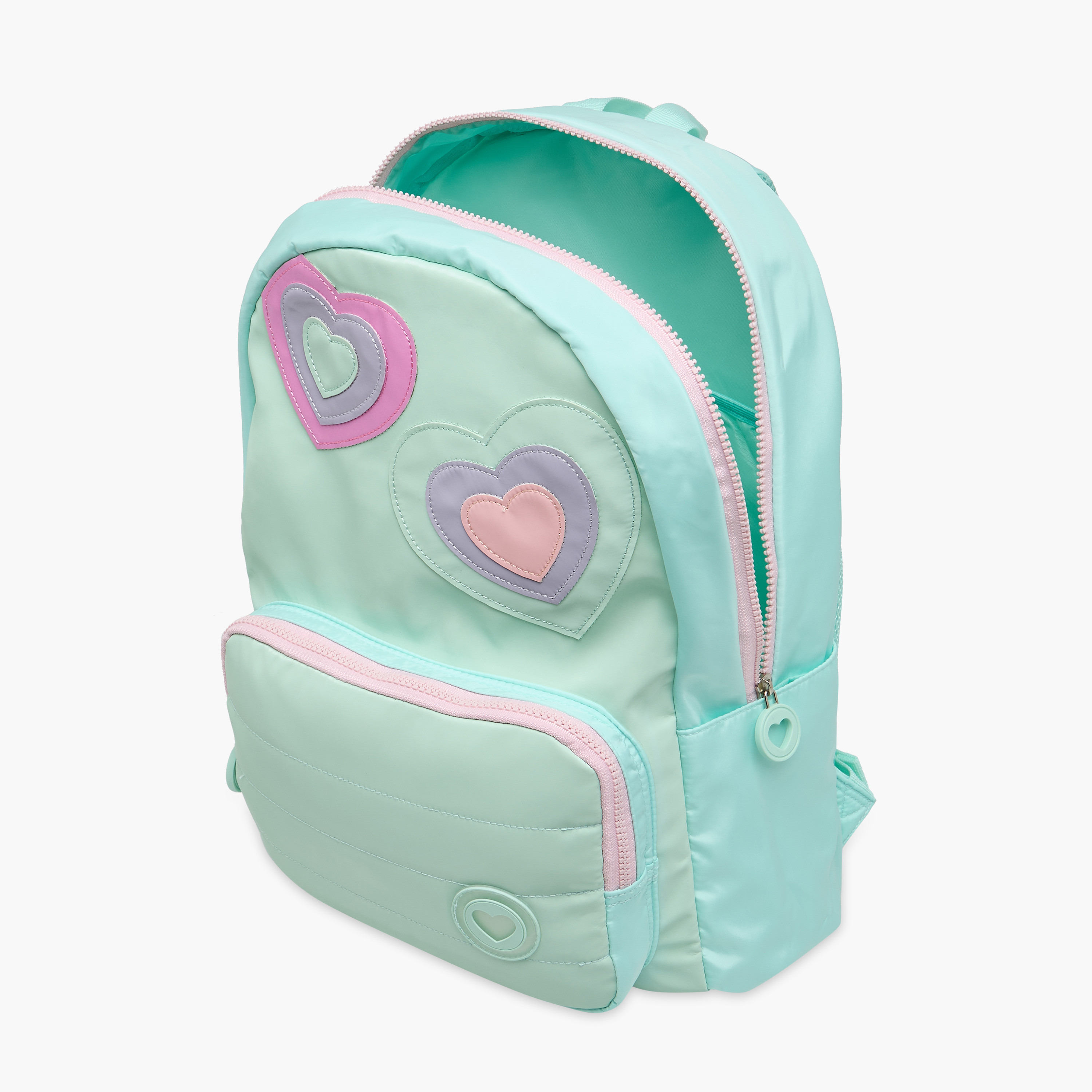 Juniors Heart Applique Backpack with Adjustable Straps and Zip Closure - 17 inches-school-bagsandbackpacks-backpacks-image-11