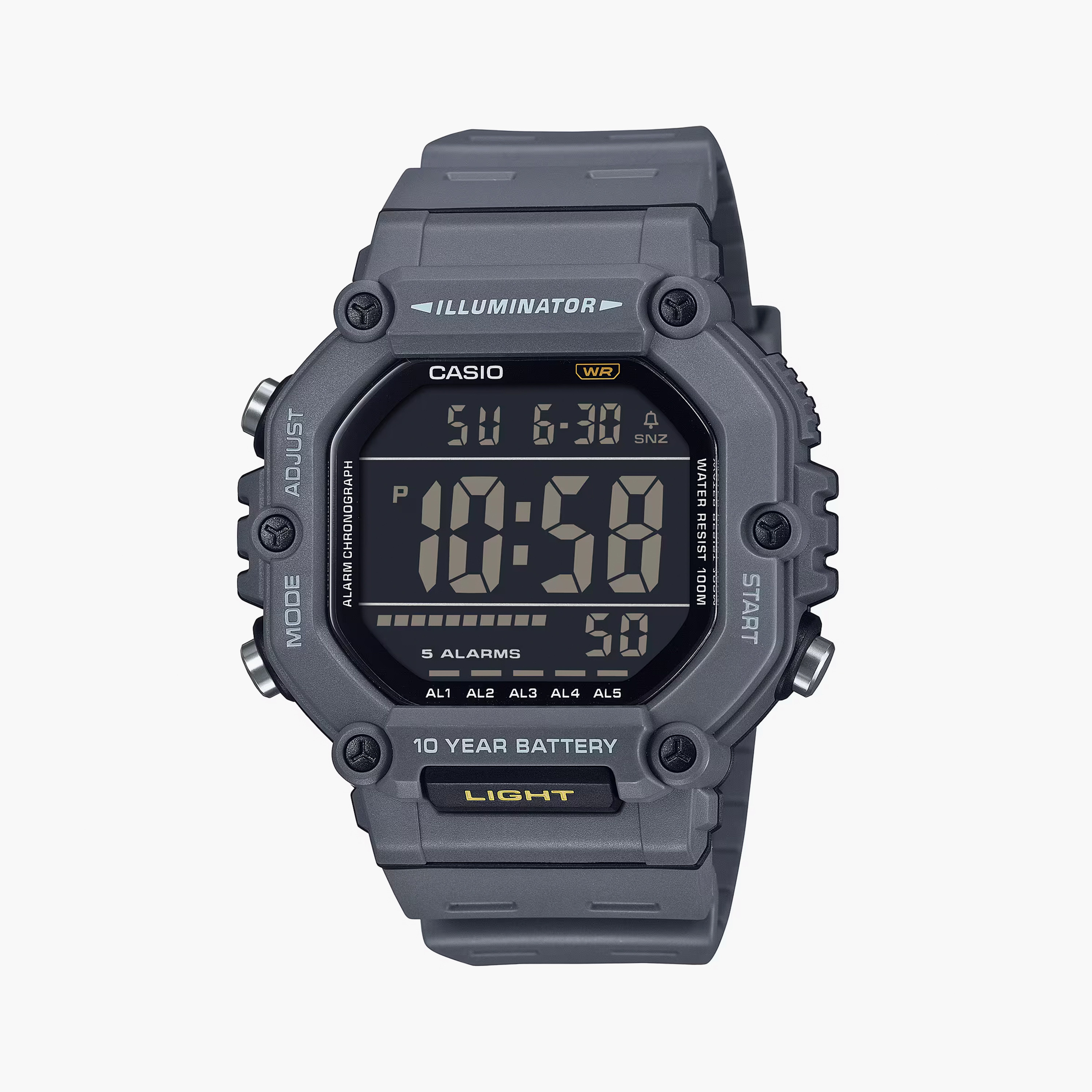Casio Men's 49 MM Black Digital Resin Strap Watch | AE-1600H-8BVDF-men-watchesandjewellery-watches-image-1