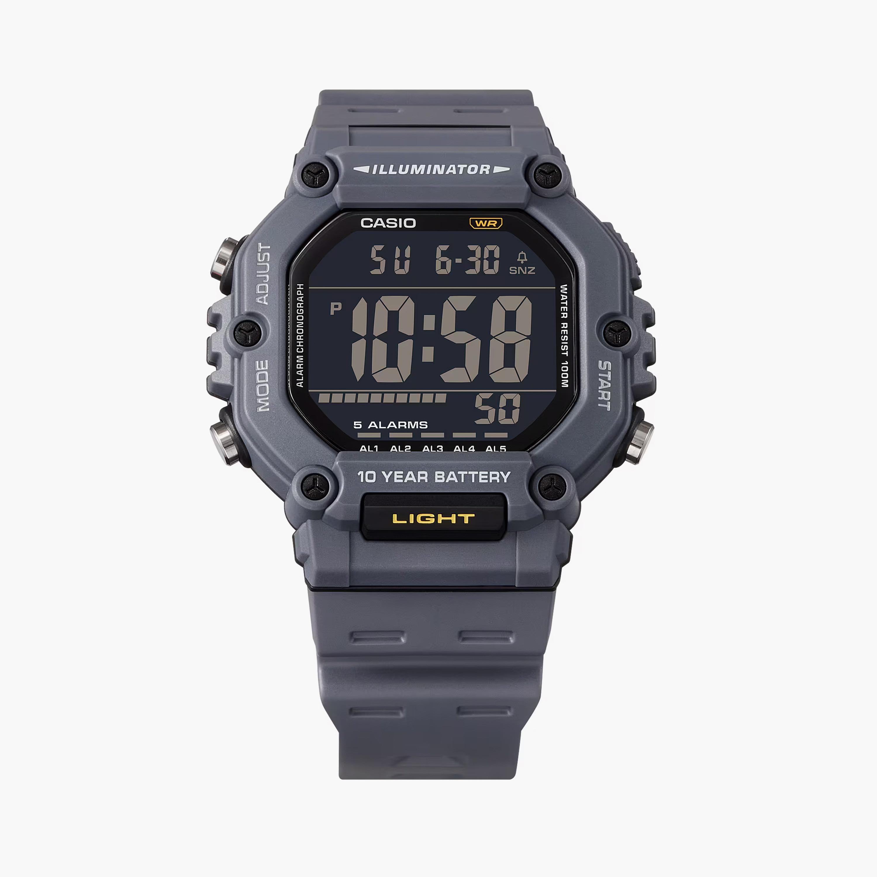 Casio Men's 49 MM Black Digital Resin Strap Watch | AE-1600H-8BVDF-men-watchesandjewellery-watches-image-2