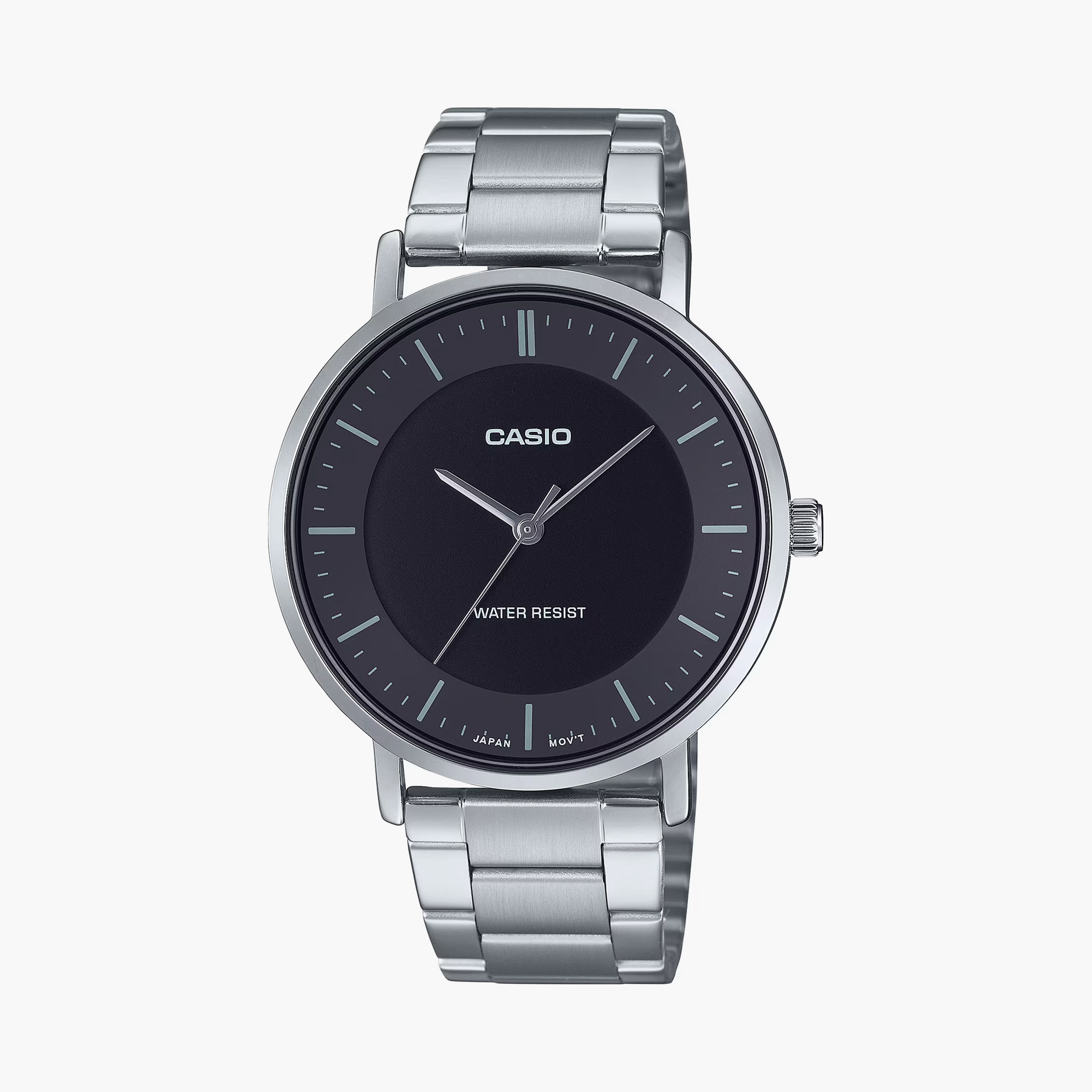 Casio Men's 40 MM Silver Analog Stainless Steel Strap Watch | MTP-VT04D-1EDF-men-watchesandjewellery-watches-image-1