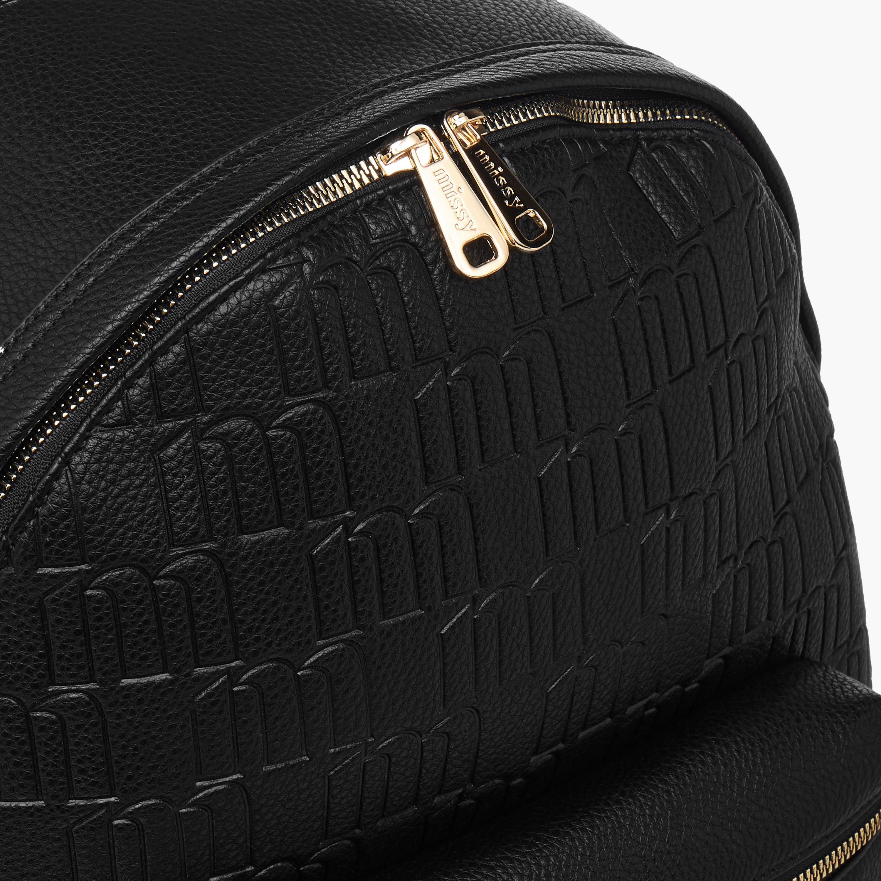 شنطة ظهر بنقوش مونوجرام وجيب لابتوب من ميسي-women-bagsandwallets-backpacks-image-7