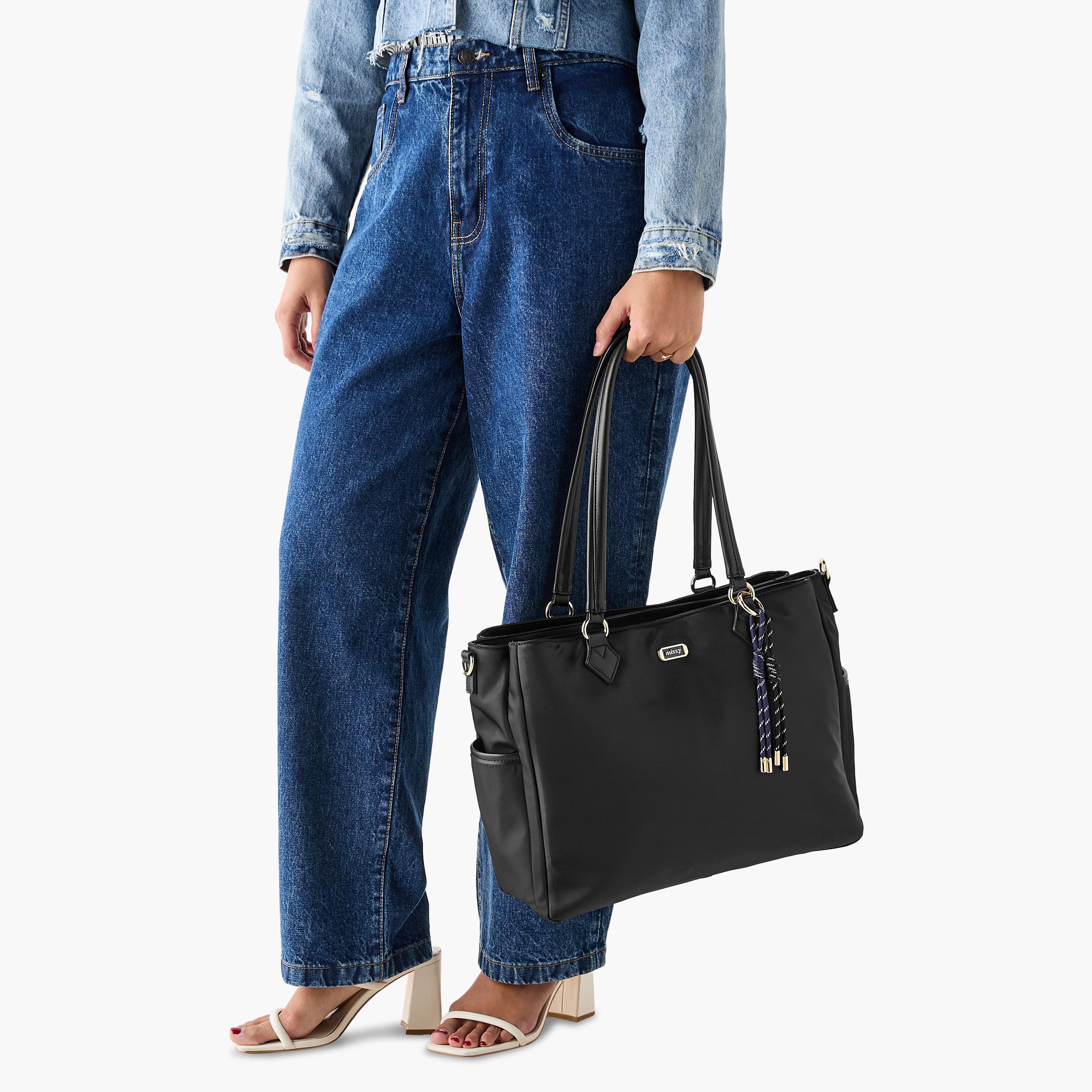Missy Solid Tote Bag and Pouch Set-women-bagsandwallets-handbags-image-2