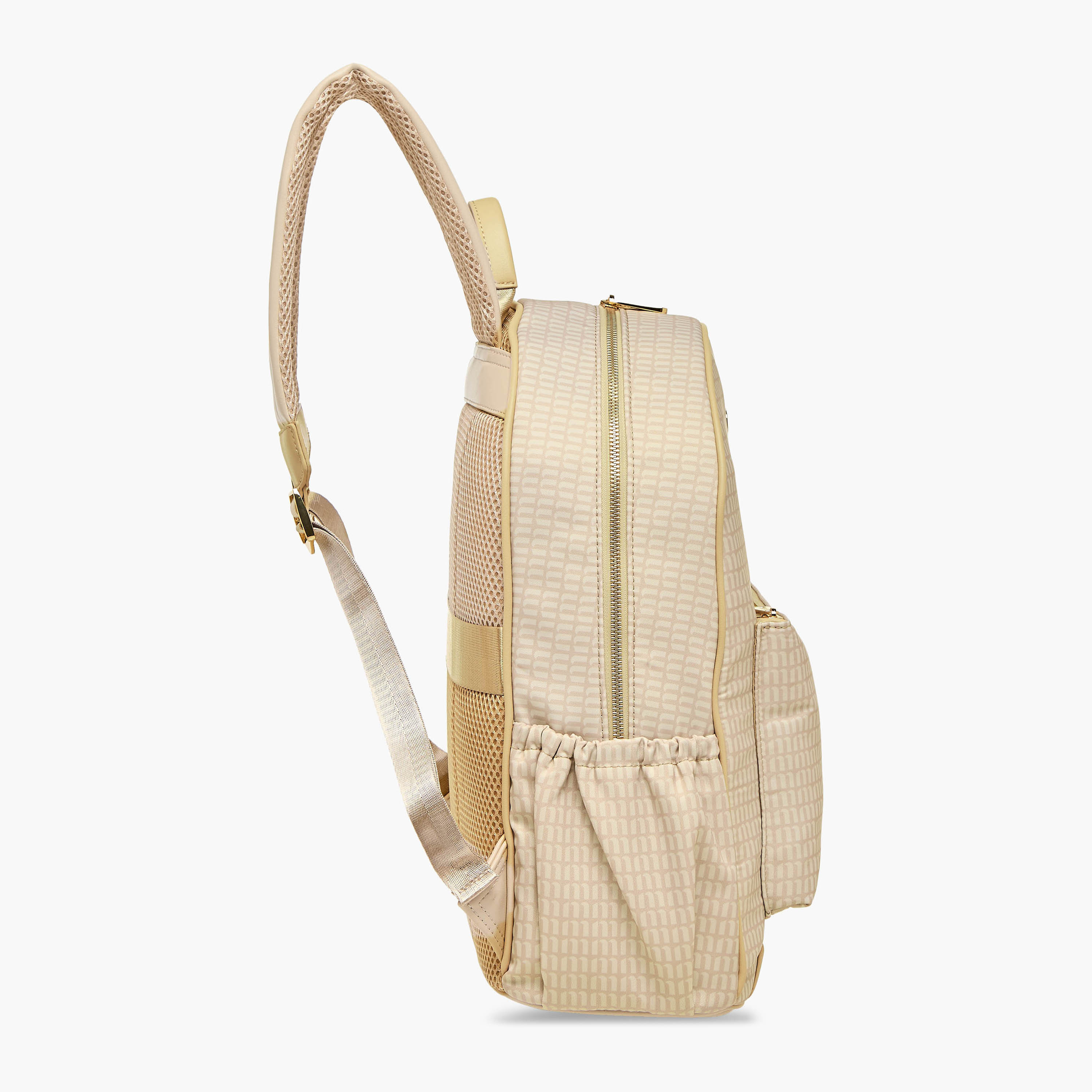 Missy Monogram Print Backpack with Adjustable Shoulder Straps and Zip Closure - 32x21x38 cm-women-bagsandwallets-backpacks-image-4