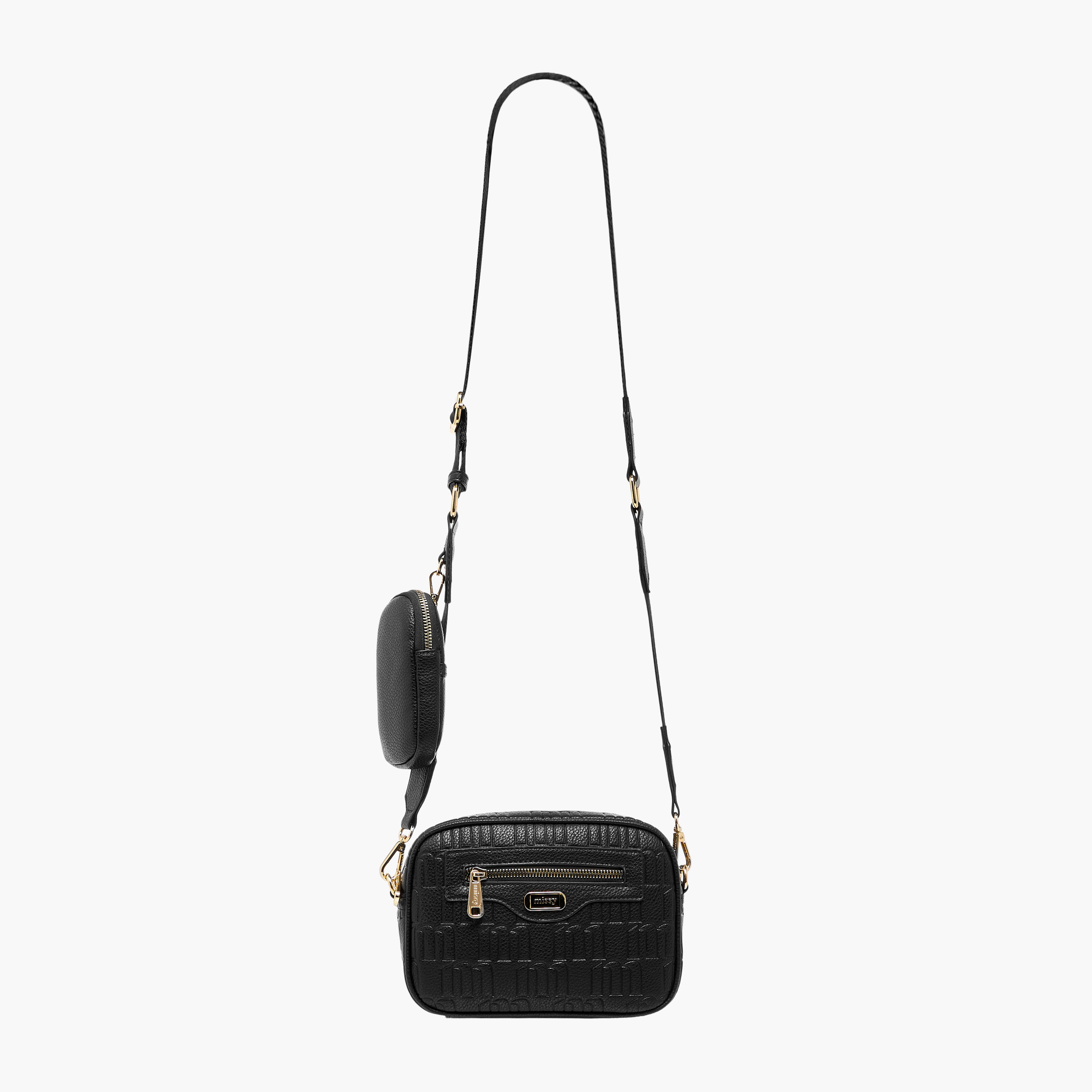 شنطة كروس بودي بنقوش مونوجرام مع محفظة صغيرة وحزام قابل للفصل من ميسي-women-bagsandwallets-handbags-image-3