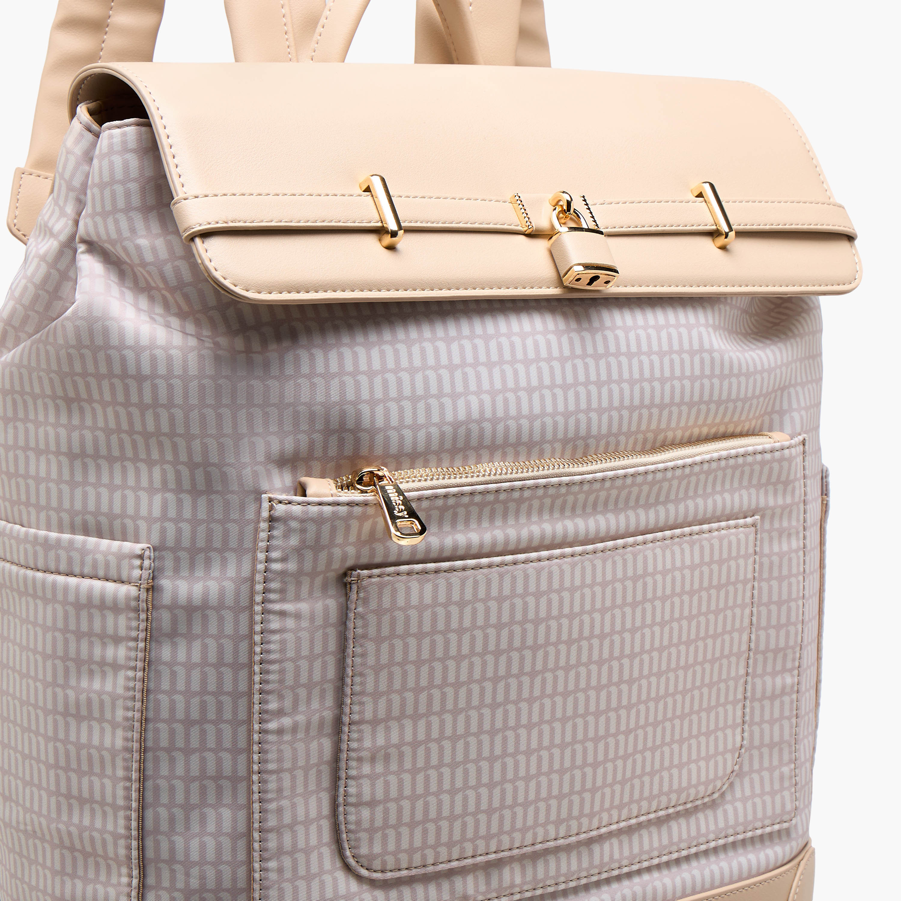 Missy Monogram Print Backpack with Adjustable Shoulder Straps - 33x14x38 cm-women-bagsandwallets-backpacks-image-6