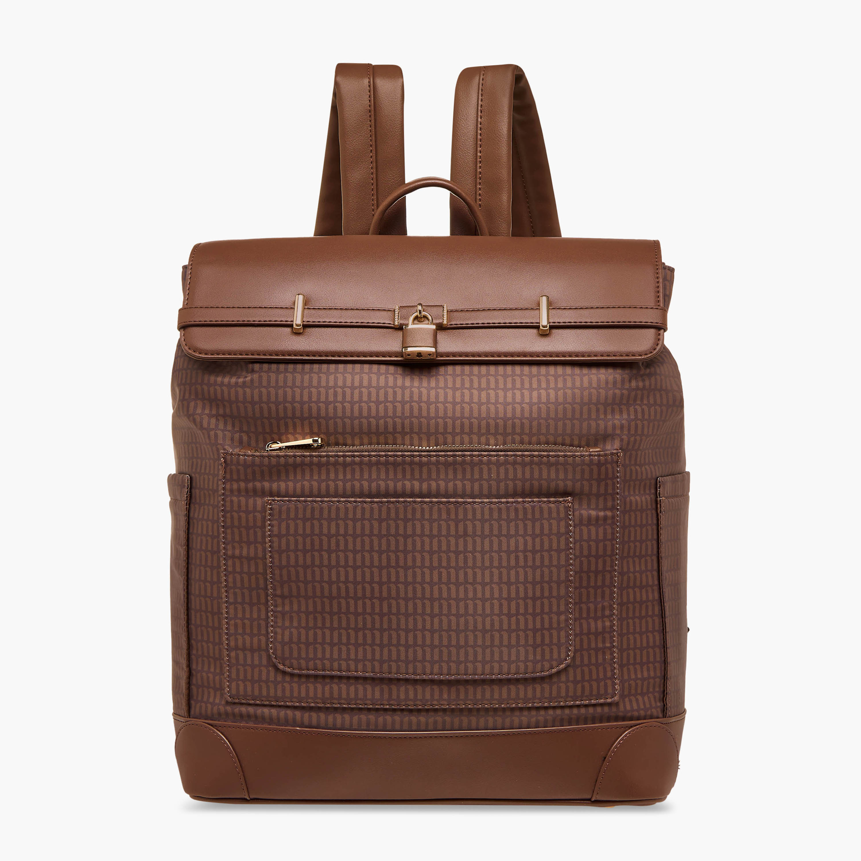 شنطة ظهر بأحزمة كتف قابلة للتعديل وطبعات مونوجرام من ميسي - 33x14x38 سم-school-bagsandbackpacks-backpacks-image-1