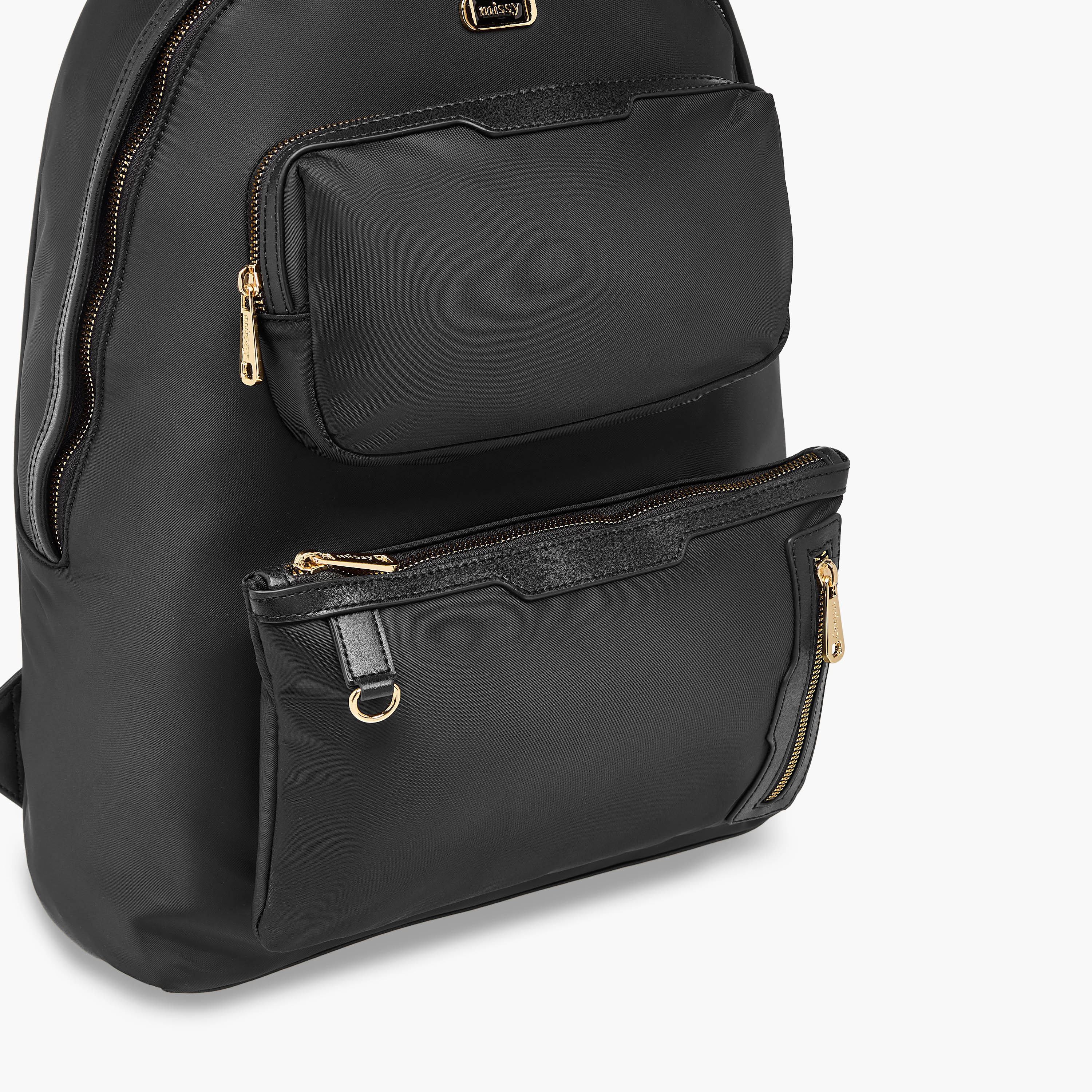Missy Solid Backpack with Adjustable Shoulder Straps and Zip Closure - 32x19x40 cm-women-bagsandwallets-backpacks-image-8
