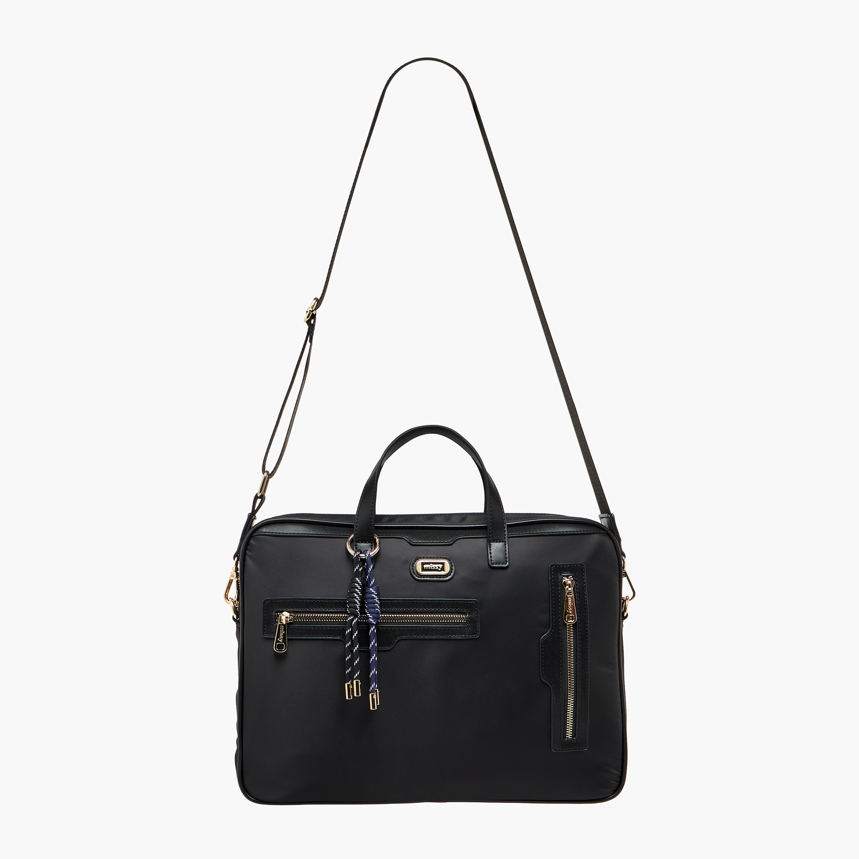 Missy Solid Laptop Bag with Detachable Strap-women-bagsandwallets-handbags-image-3