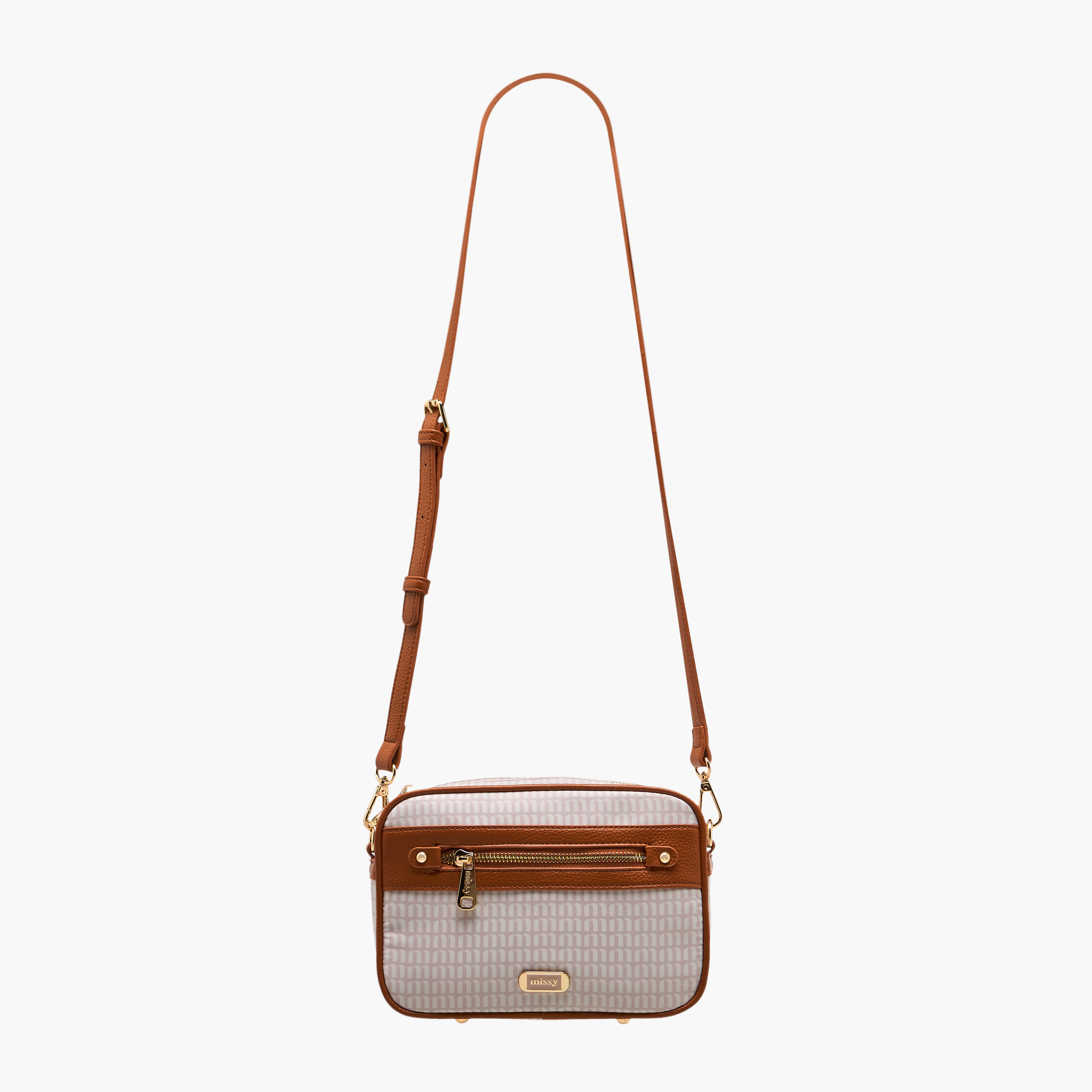 Missy Monogram Print Crossbody Bag with Detachable Strap and Zip Closure-women-bagsandwallets-handbags-image-3
