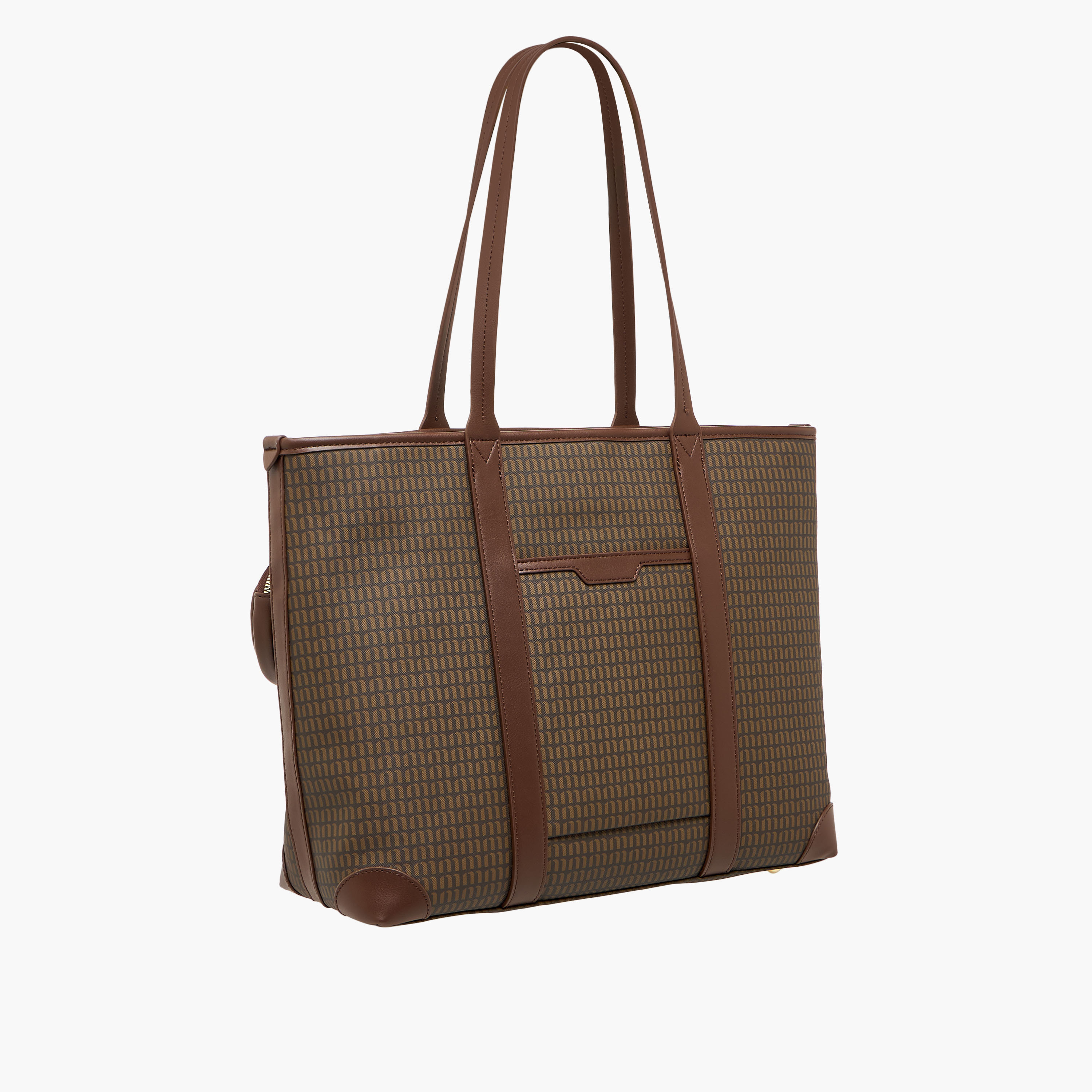 Missy Monogram Print Tote Bag with Double Handle and Detachable Pouch-women-bagsandwallets-handbags-image-4