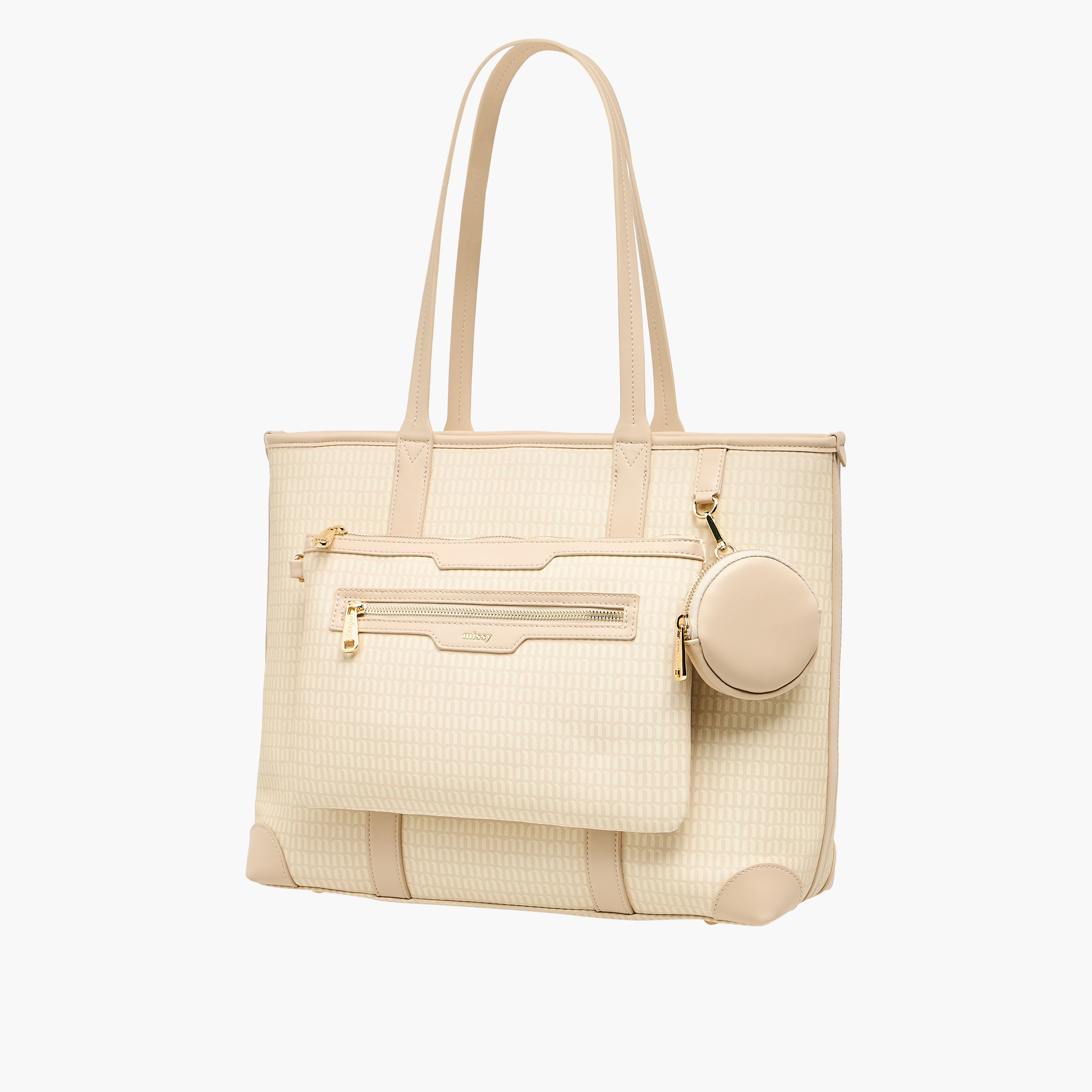 Missy Monogram Print Tote Bag with Double Handle and Detachable Pouch-women-bagsandwallets-handbags-image-3
