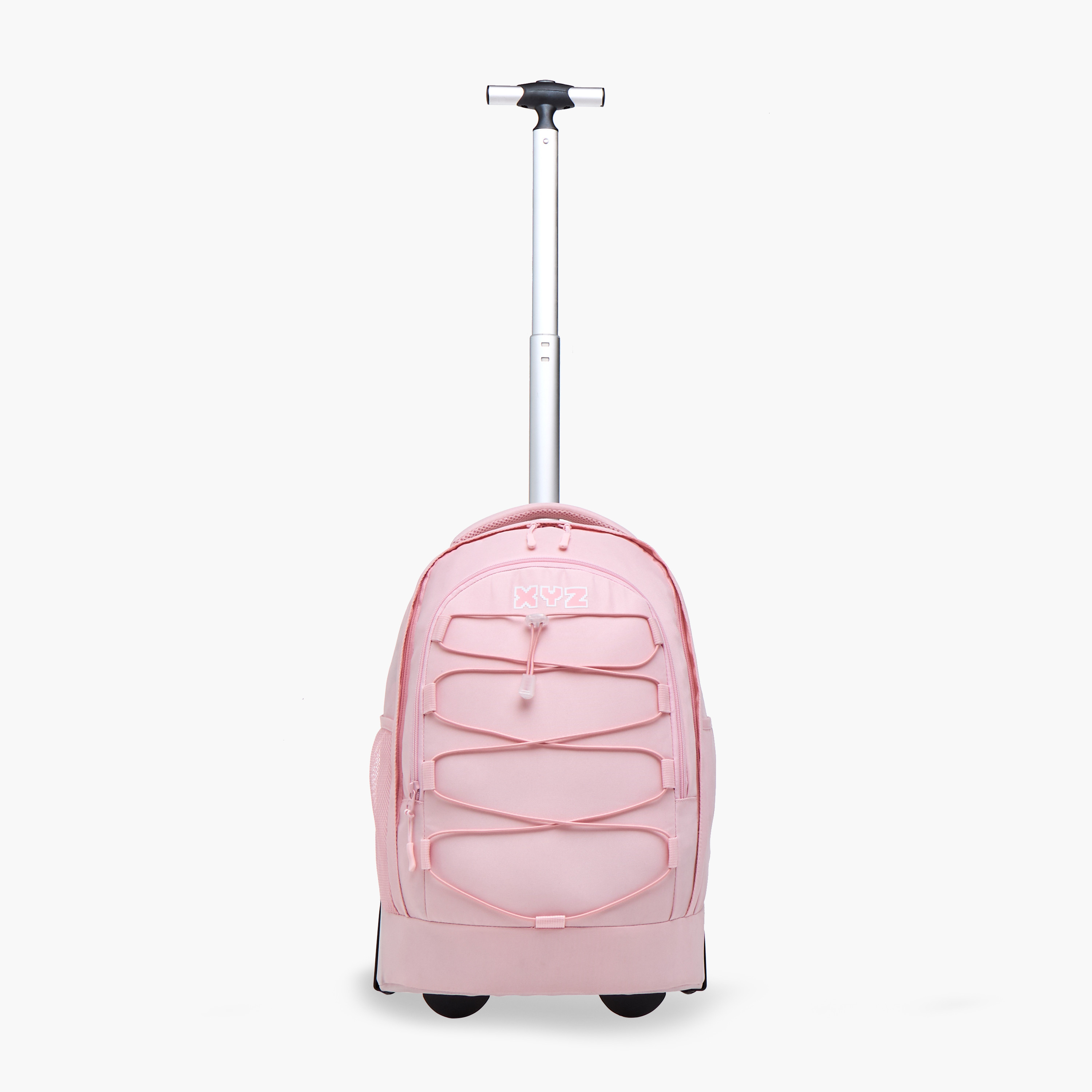 شنطة ترولي للأطفال 8-13 سنة بحزام قابل للتعديل وتصميم مونوجرام من إكس واي زد-school-bagsandbackpacks-trolleybags-image-22